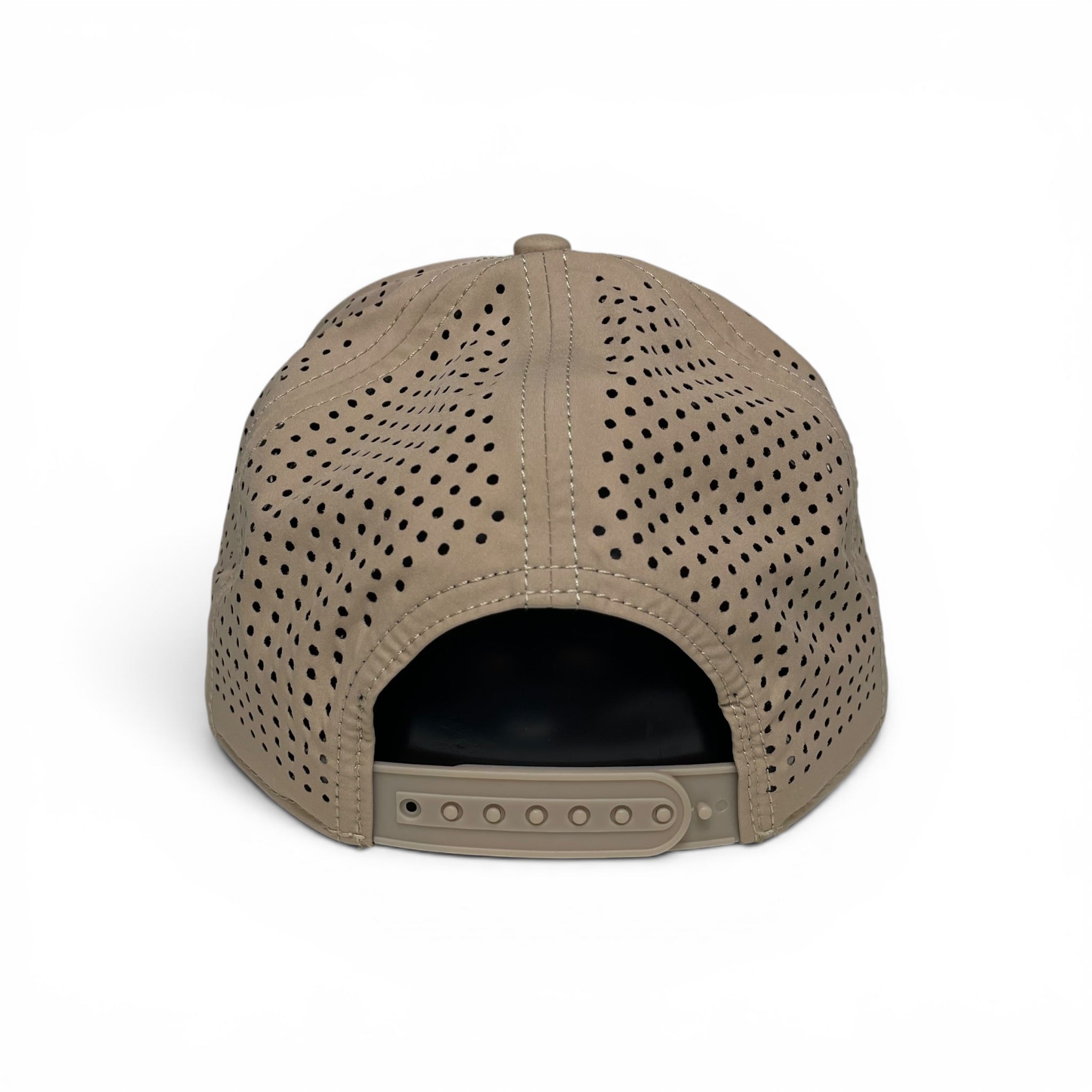 Hecho en Mexico Eagle Logo Baseball Cap, Beige Laser Cut, Snapback