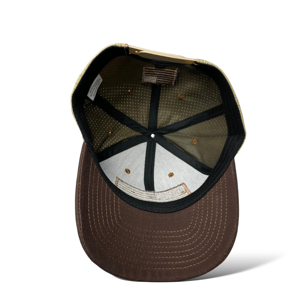 Wholesale Brown Baseball Cap with Embroidered USA Flag Patch