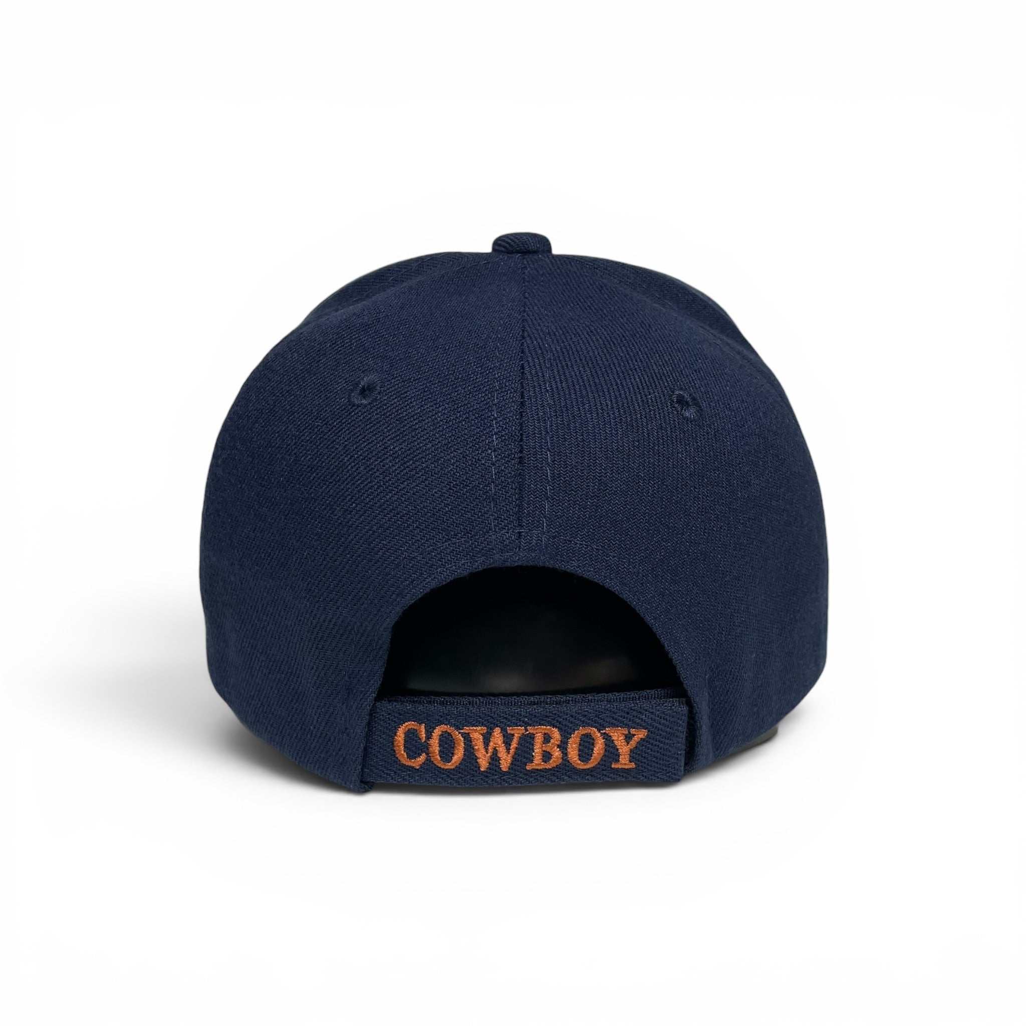 Cowboy Embroidered Navy Baseball Cap, Western Rodeo Hat for Men