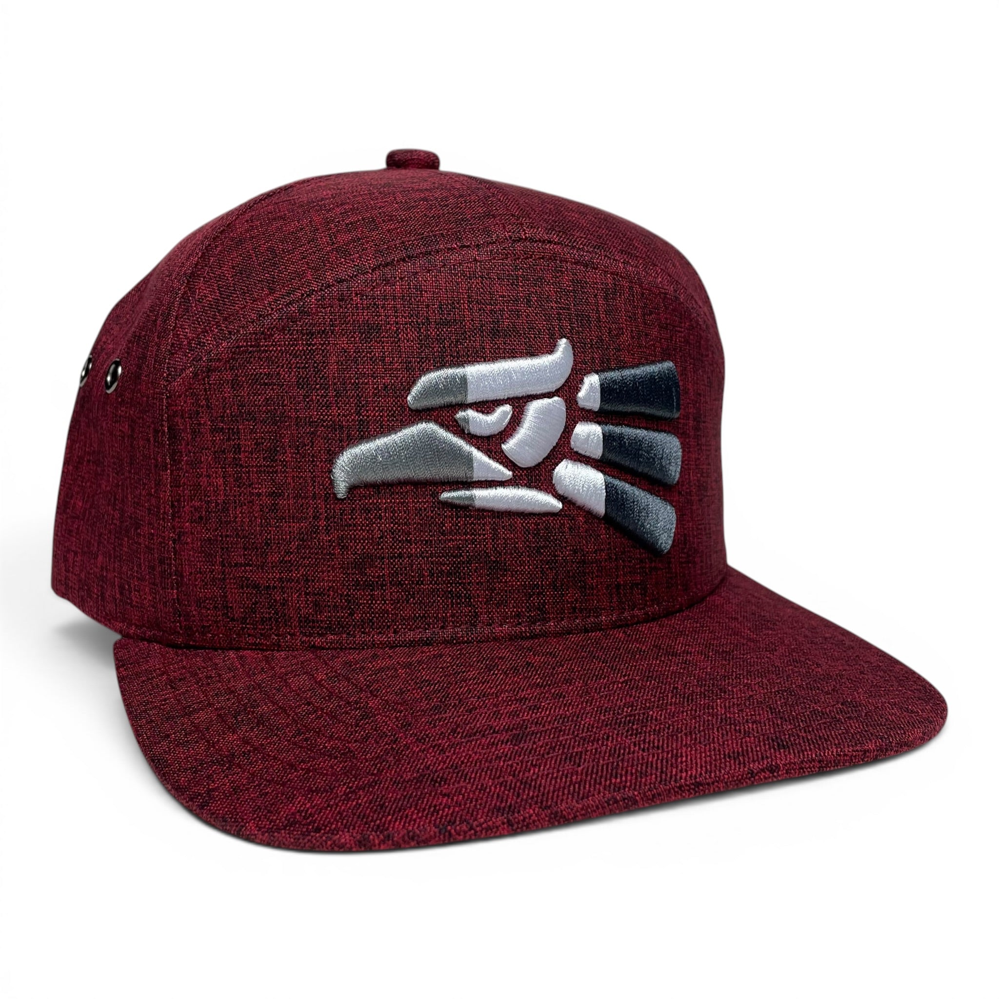 Hecho en Mexico Eagle Snapback Camper Cap, 3D Embroidery, Flat Brim