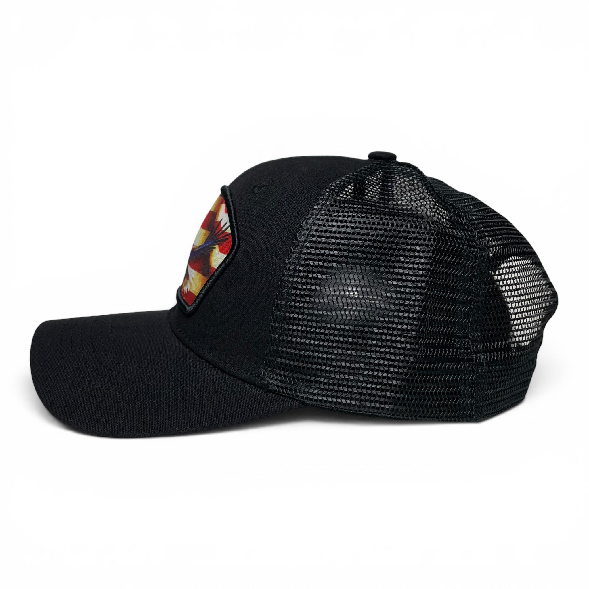 American Eagle USA Flag Patch Snapback Trucker Hat