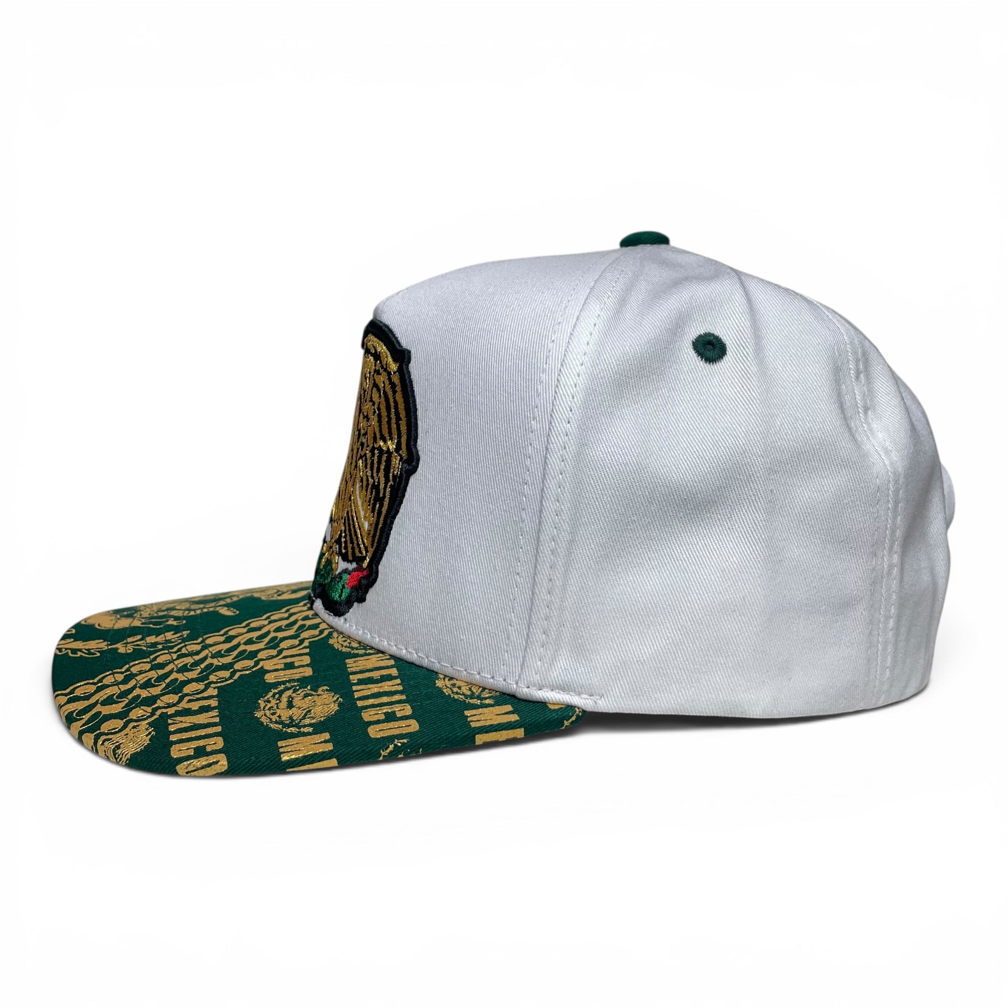 Mexico Golden Eagle Baseball Cap Snapback Flat Brim Embroidery
