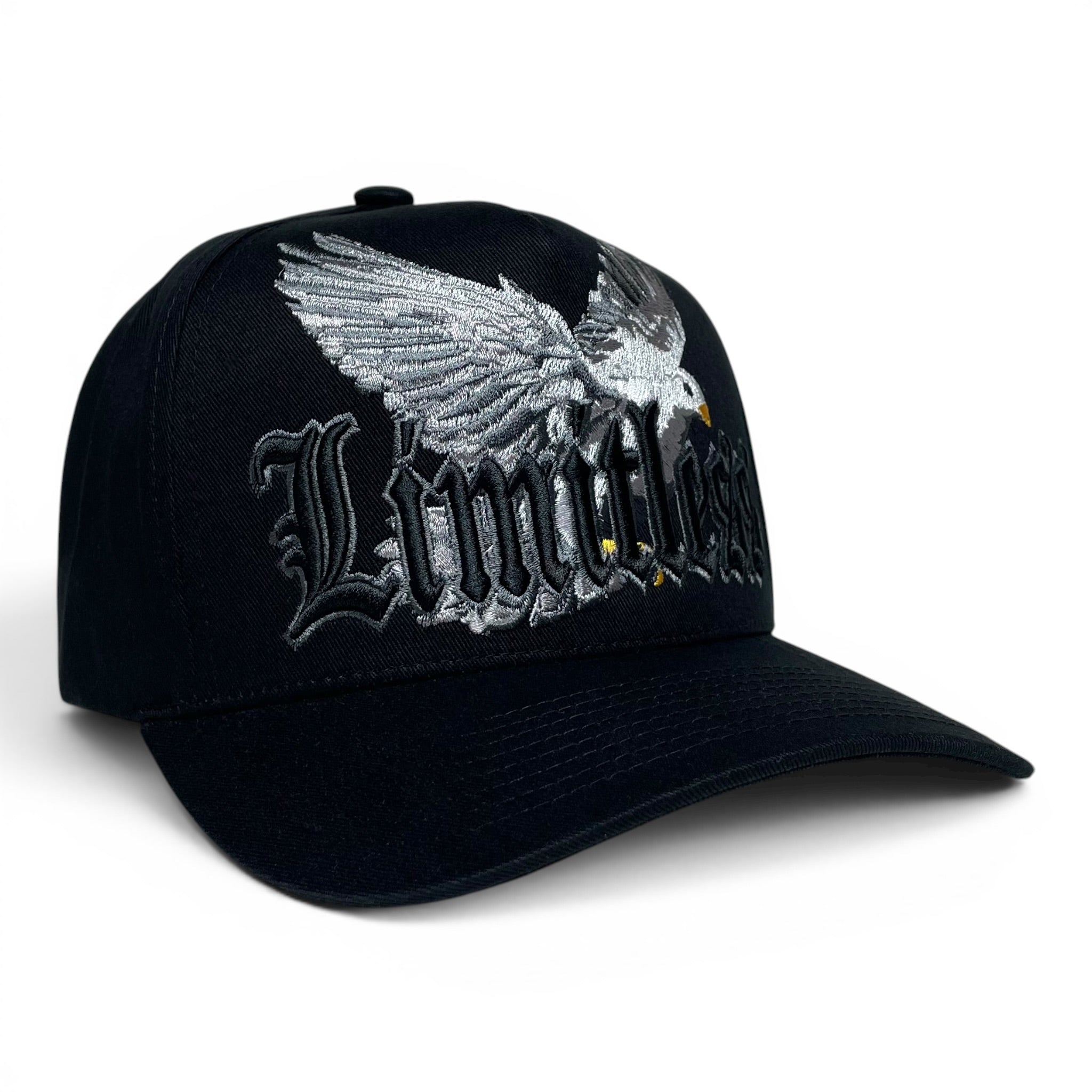 Limitless White Dove 3D Embroidered Snapback Baseball Cap Curved Brim