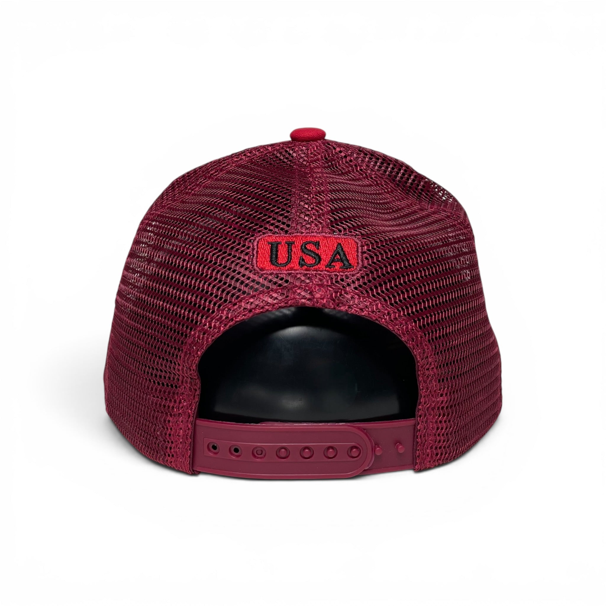 United States USA Flag Bison Buffalo Patch Snapback Trucker Hat