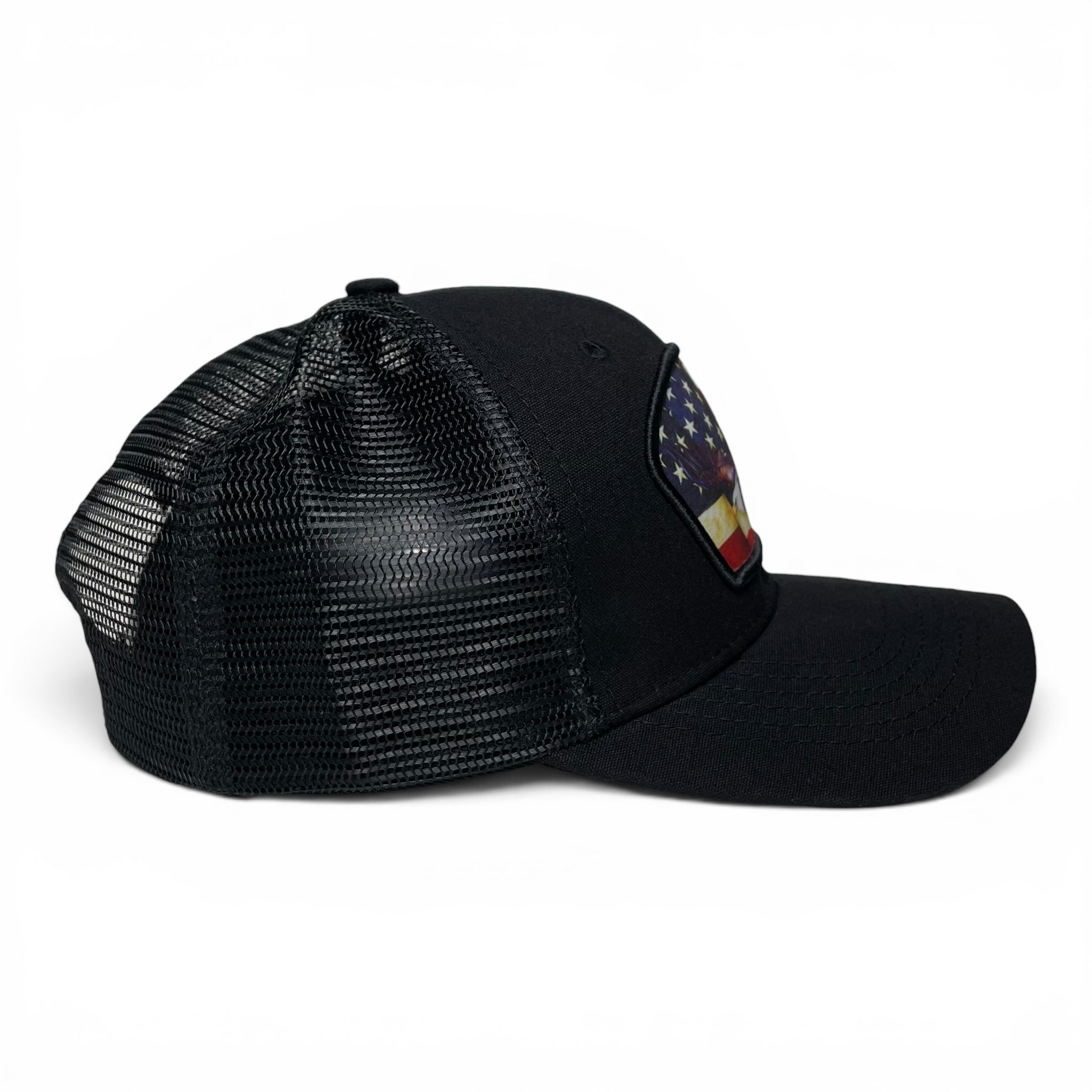 American Eagle USA Flag Patch Snapback Trucker Hat