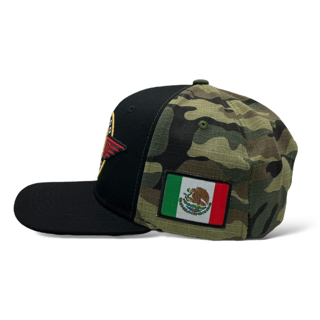 MEXICAN Snapback Flat Bill Baseball Cap - Embroidered Mexico Federal Logo