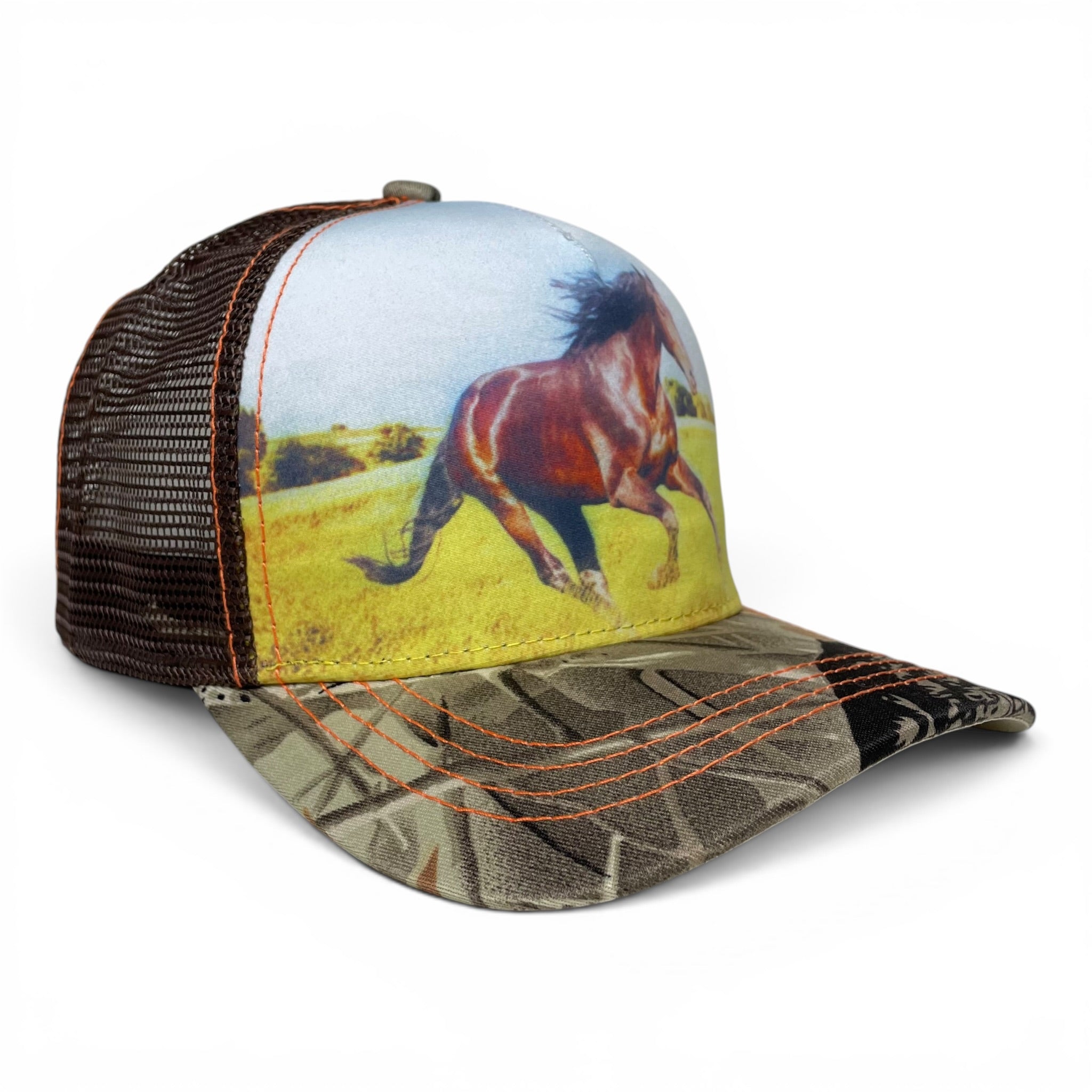 Gorra Vaquera Caballo Bronco Galopando, Adjustable, Estilo Ranchero