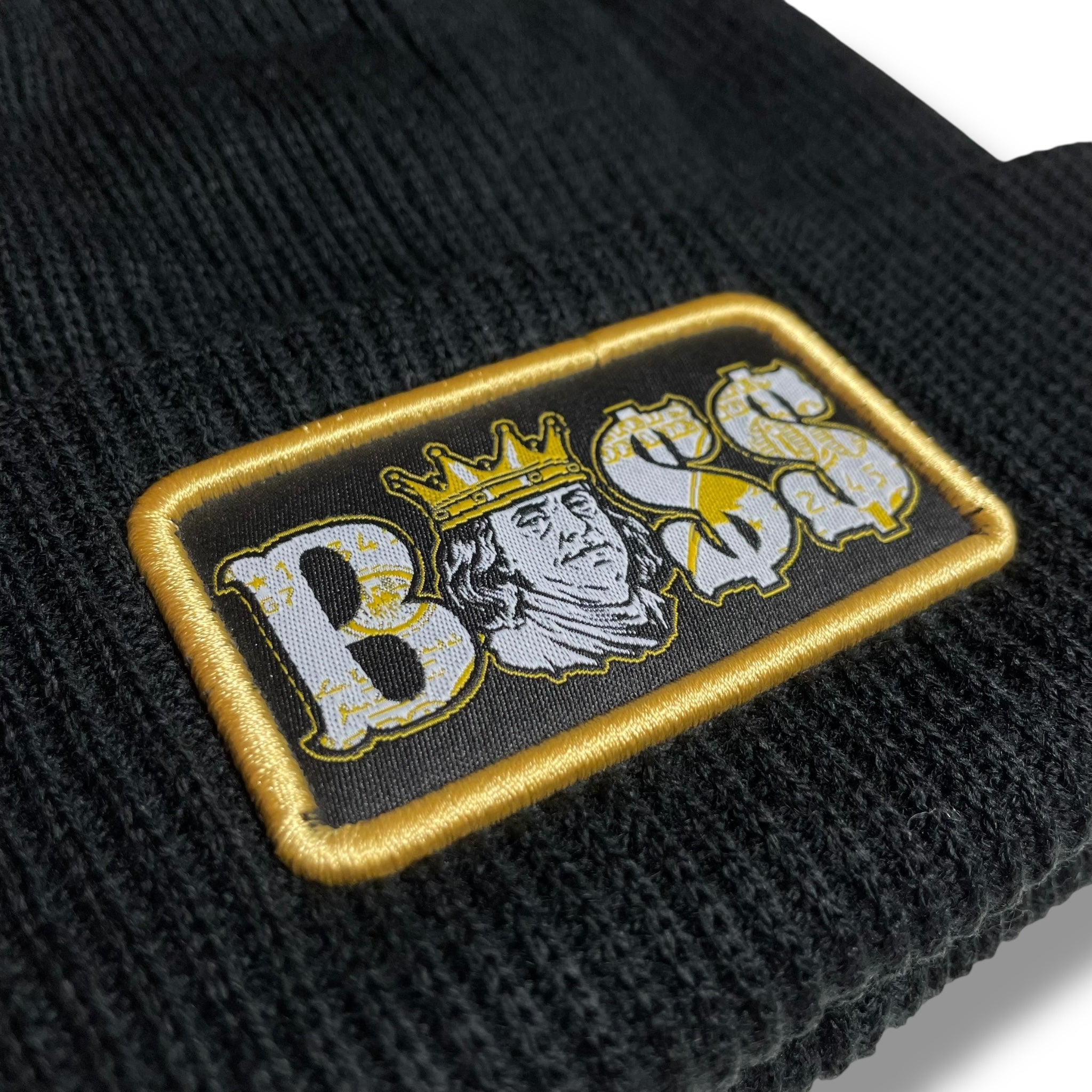 Benjamin Franklin The Boss Patch Winter Beanie Hat