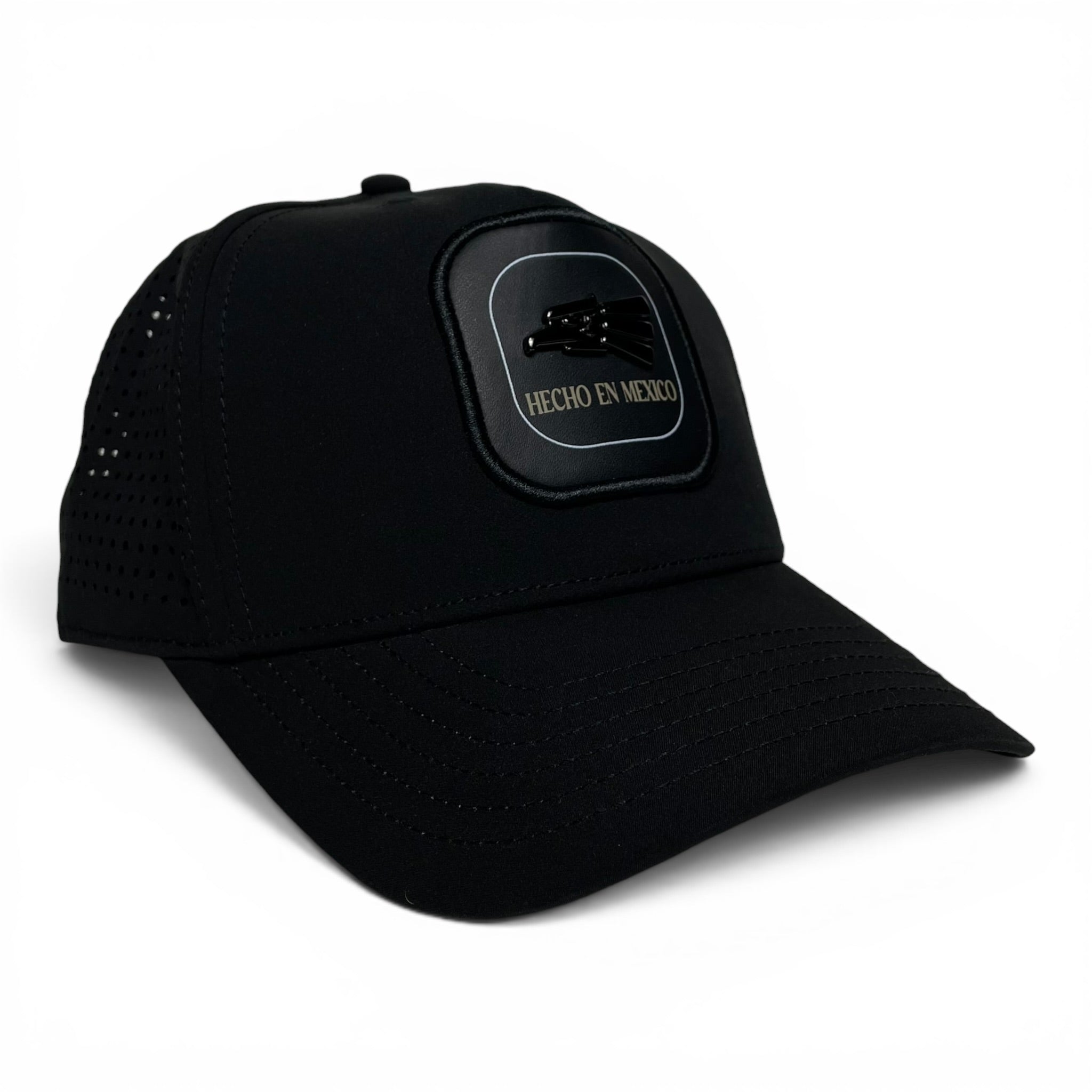 Hecho en Mexico Eagle Logo Baseball Cap – Black Laser Cut Snapback