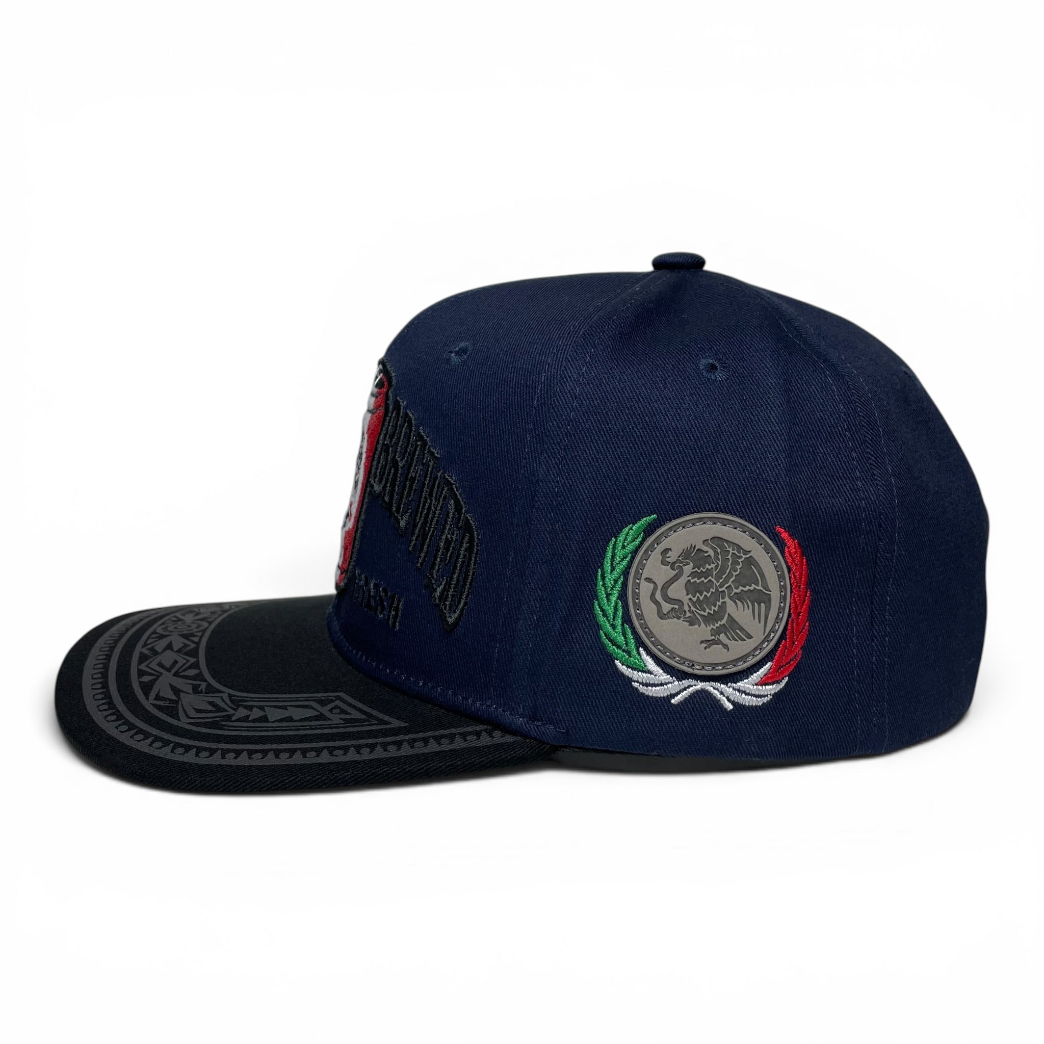 Mexico Beer Eagle Baseball Snapback Cap, Navy, Flat Brim, 3D Embroidered