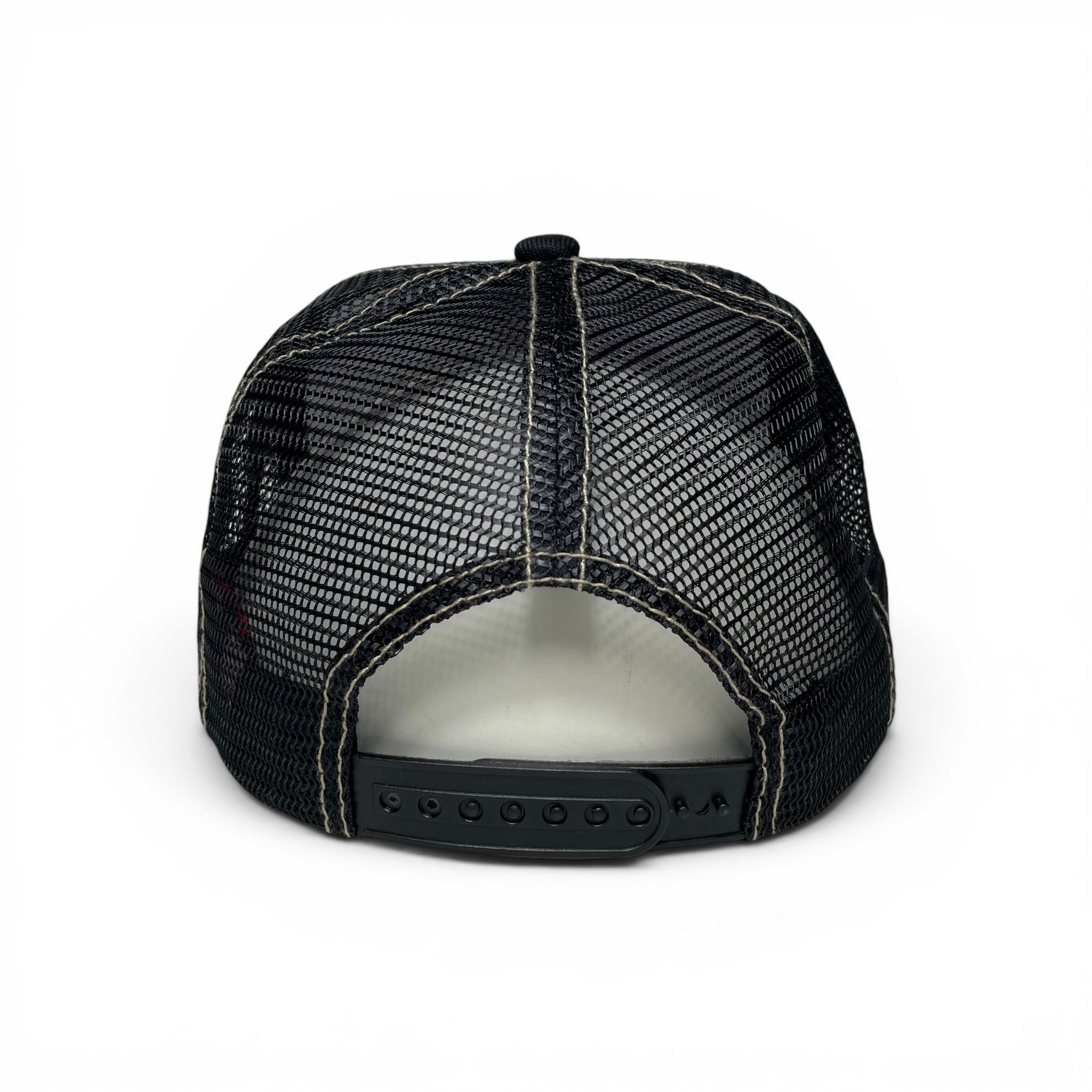 Gorra Caballo Bronco Galopando, Negra, Ajustable, Estilo Ranchero