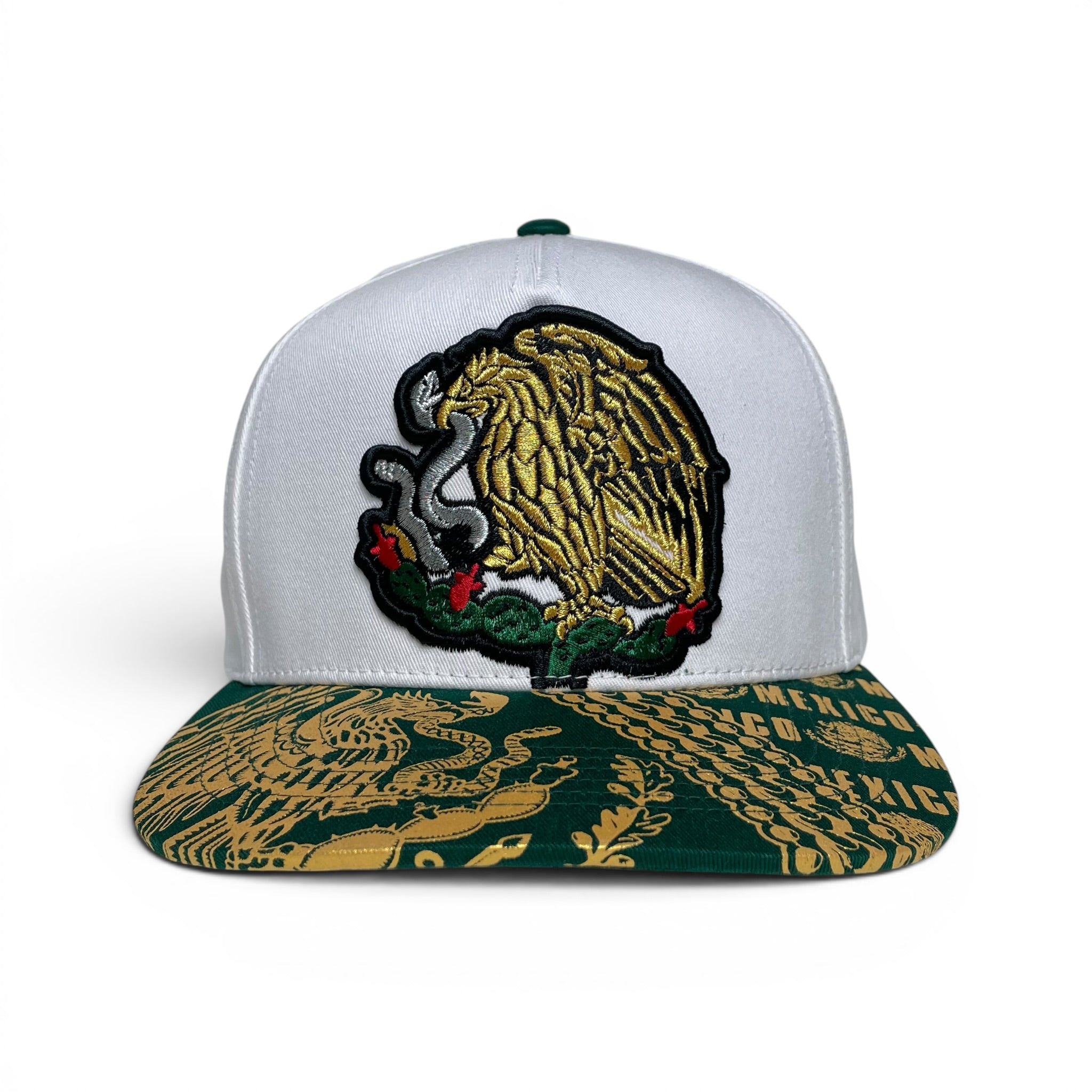 Mexico Golden Eagle Baseball Cap Snapback Flat Brim Embroidery