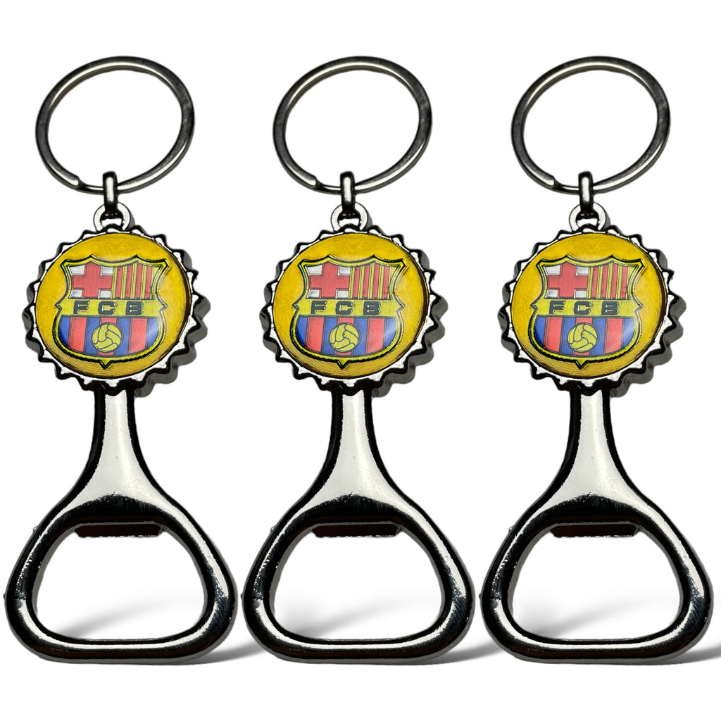 3 Barcelona Soccer Team Keychain, Opener