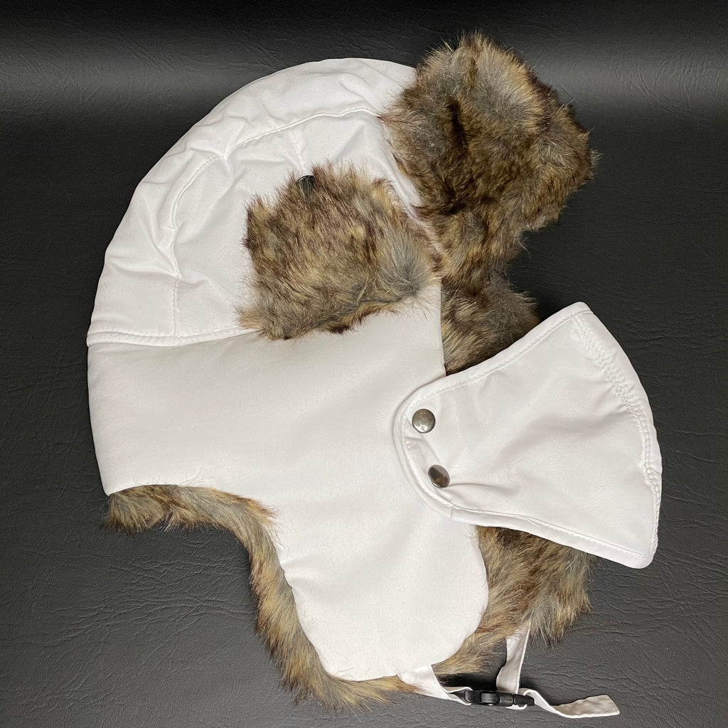 Winter Fur Ear Flap Hat Trapper Chic Russian Trooper Ski Cap Face Mask