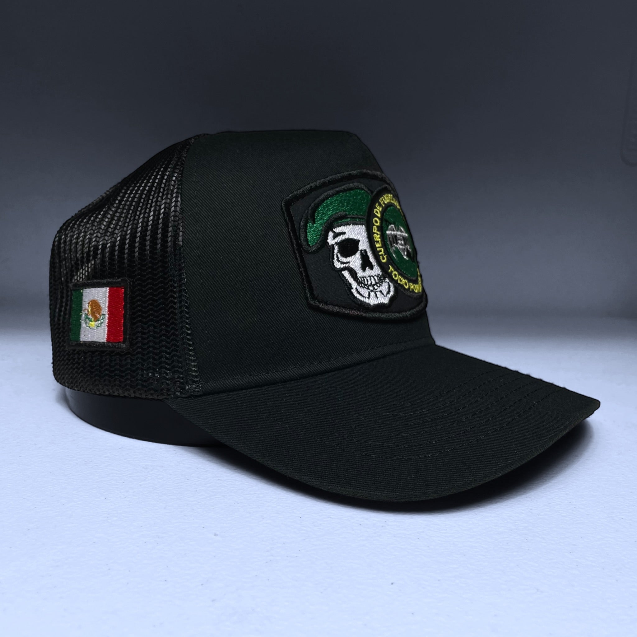 GAFES Mexico Fuerzas Especiales Camo Snapback Hat with PU Leather Brim