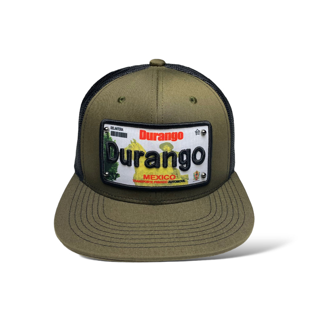 MEXICO Hat Durango Auto License Plate Snapback Mesh Flat Bill Baseball Cap