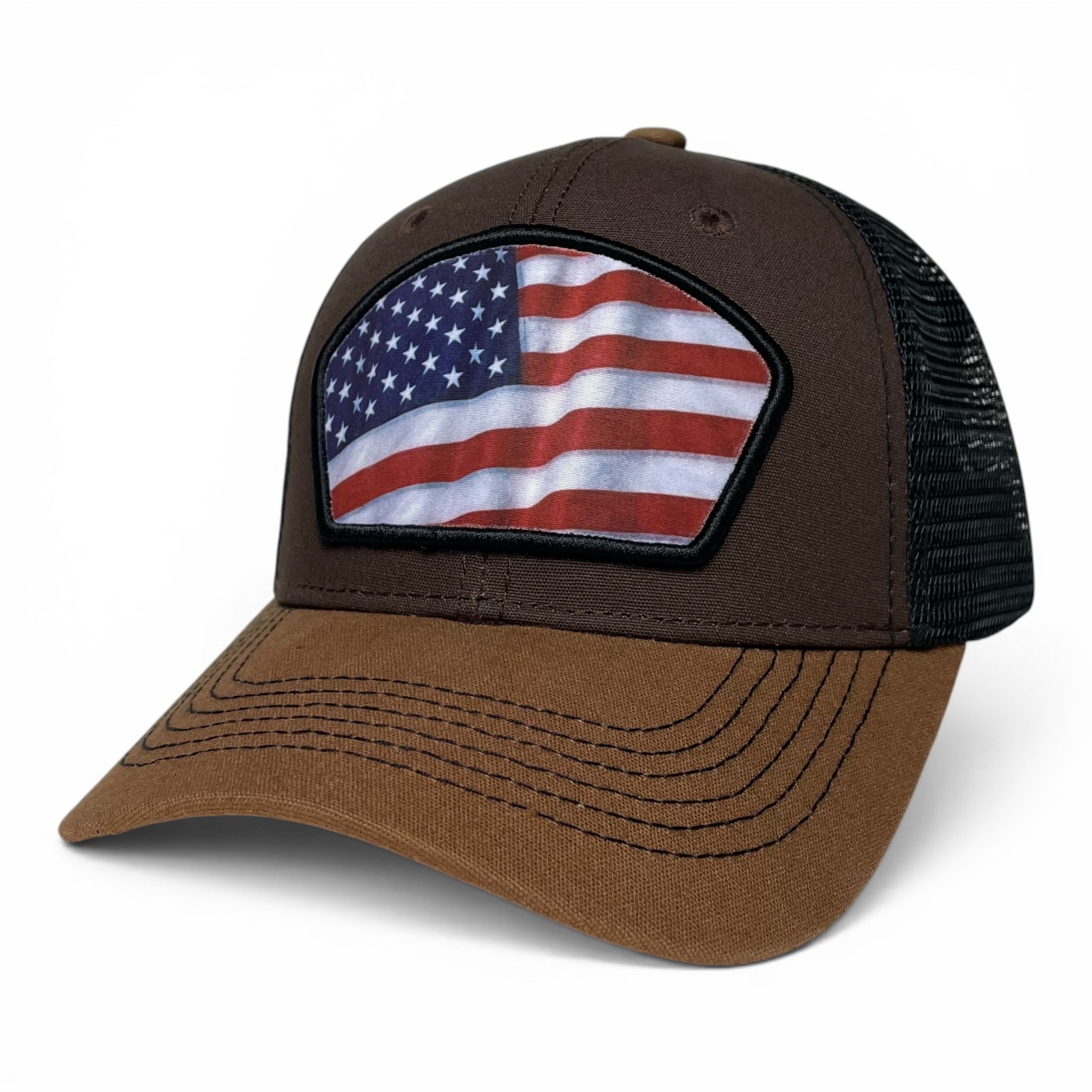 USA Flag Patch Snapback Baseball Cap