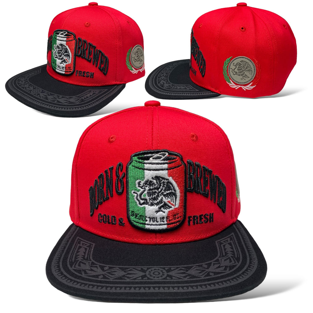 3D Embroidered Mexico Flat Brim Baseball Cap