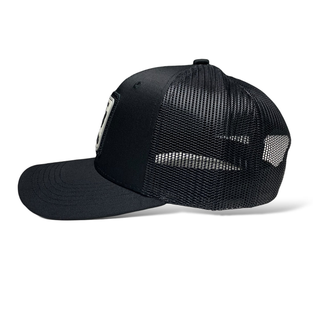 Trucker Cap with 3D PVC Rubber 'Hecho en México' Patch | Black Mesh Snapback Hat