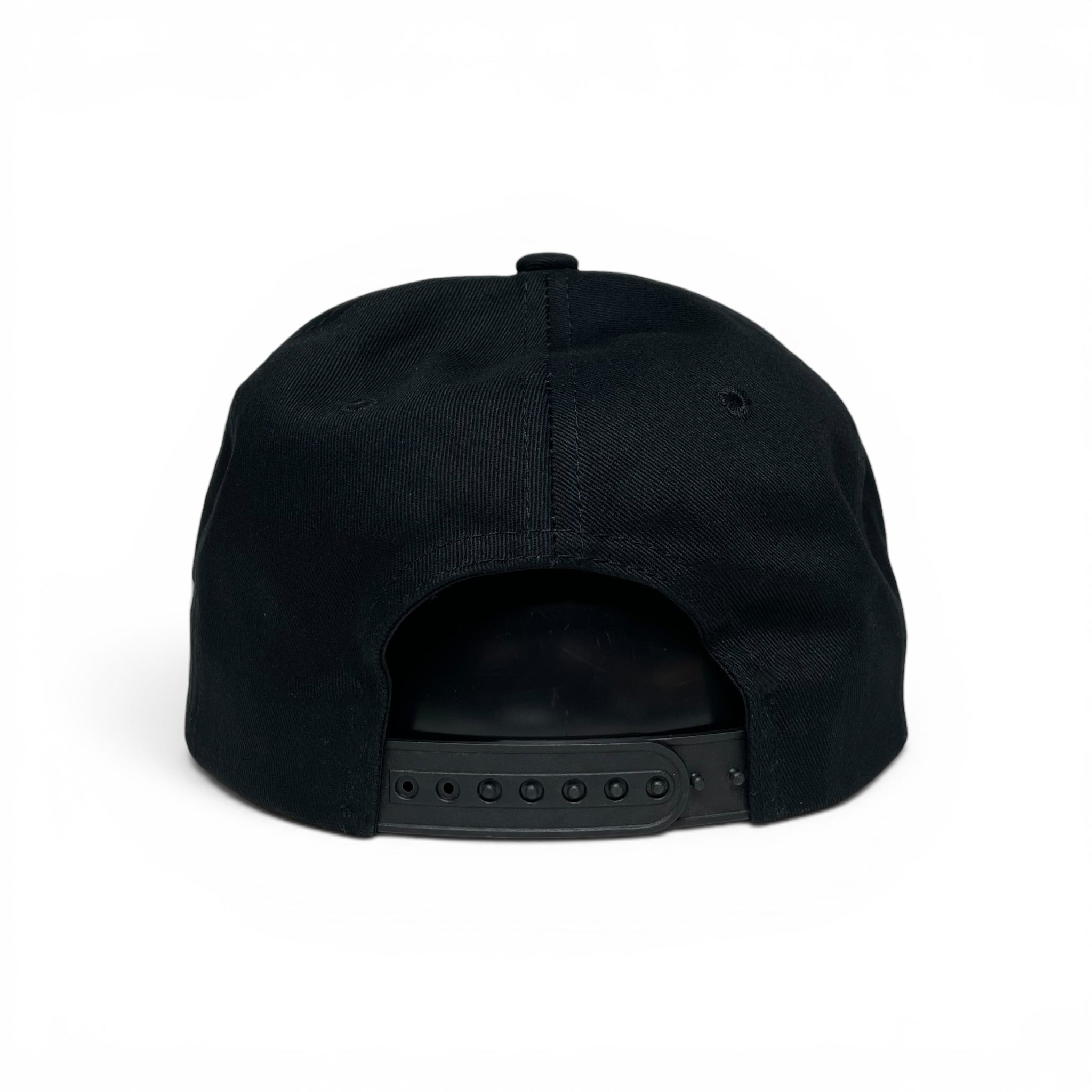 El Salvador Flag Snapback Cap, Embroidered, Black, Flat Brim