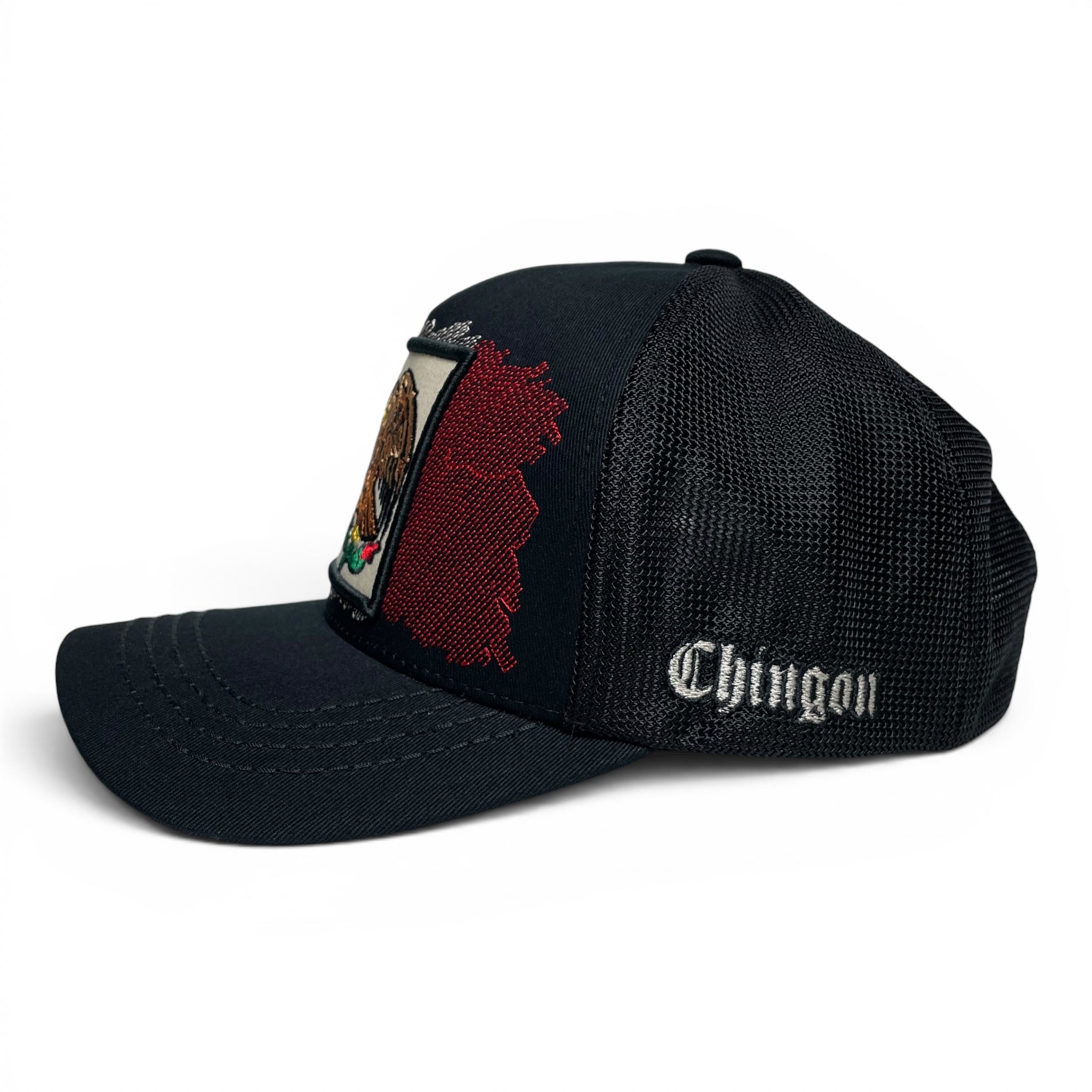 Mexico Eagle Chingon Embroidered Snapback Baseball Cap, Curved Brim