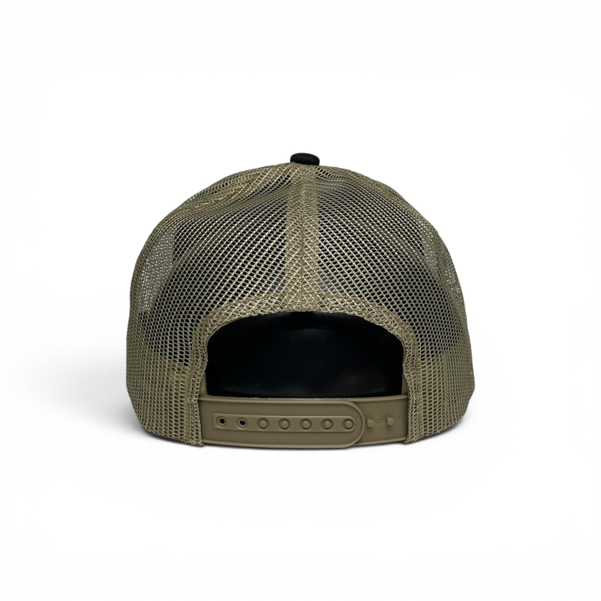Cowboy Horse Rodeo Leather Patch Trucker Hat, Black