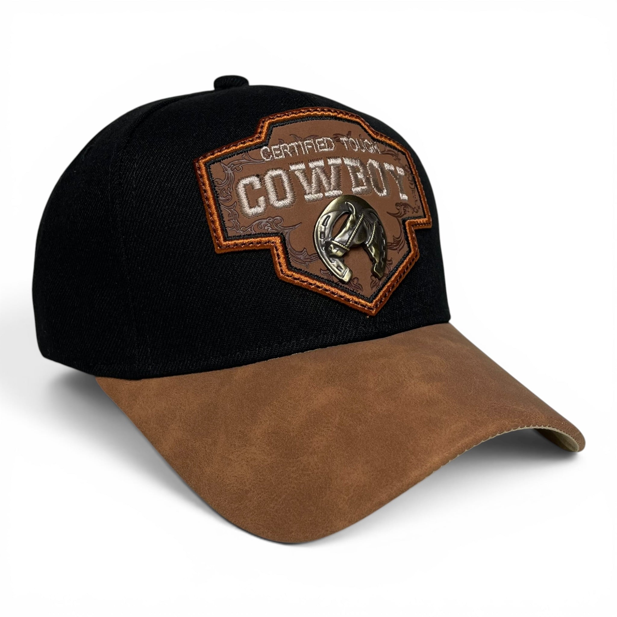 Cowboy Horseshoe Baseball Cap – Adjustable Western Snapback Hat