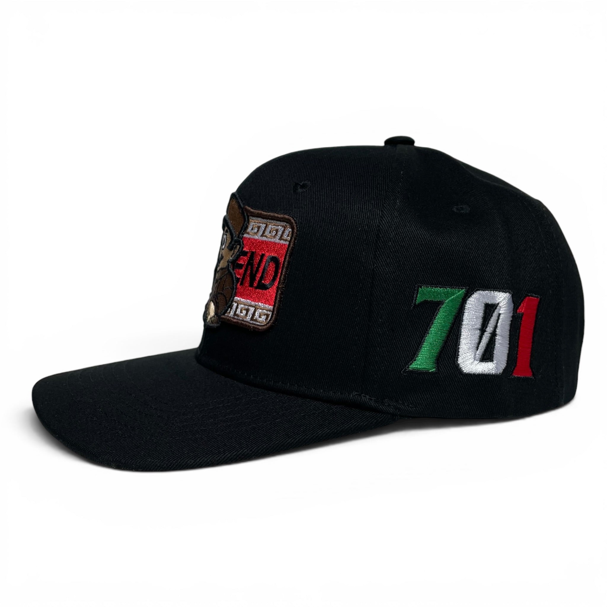 Gorra Super Chapo Bros Bordada, Negra, Ajustable, Visera Plana