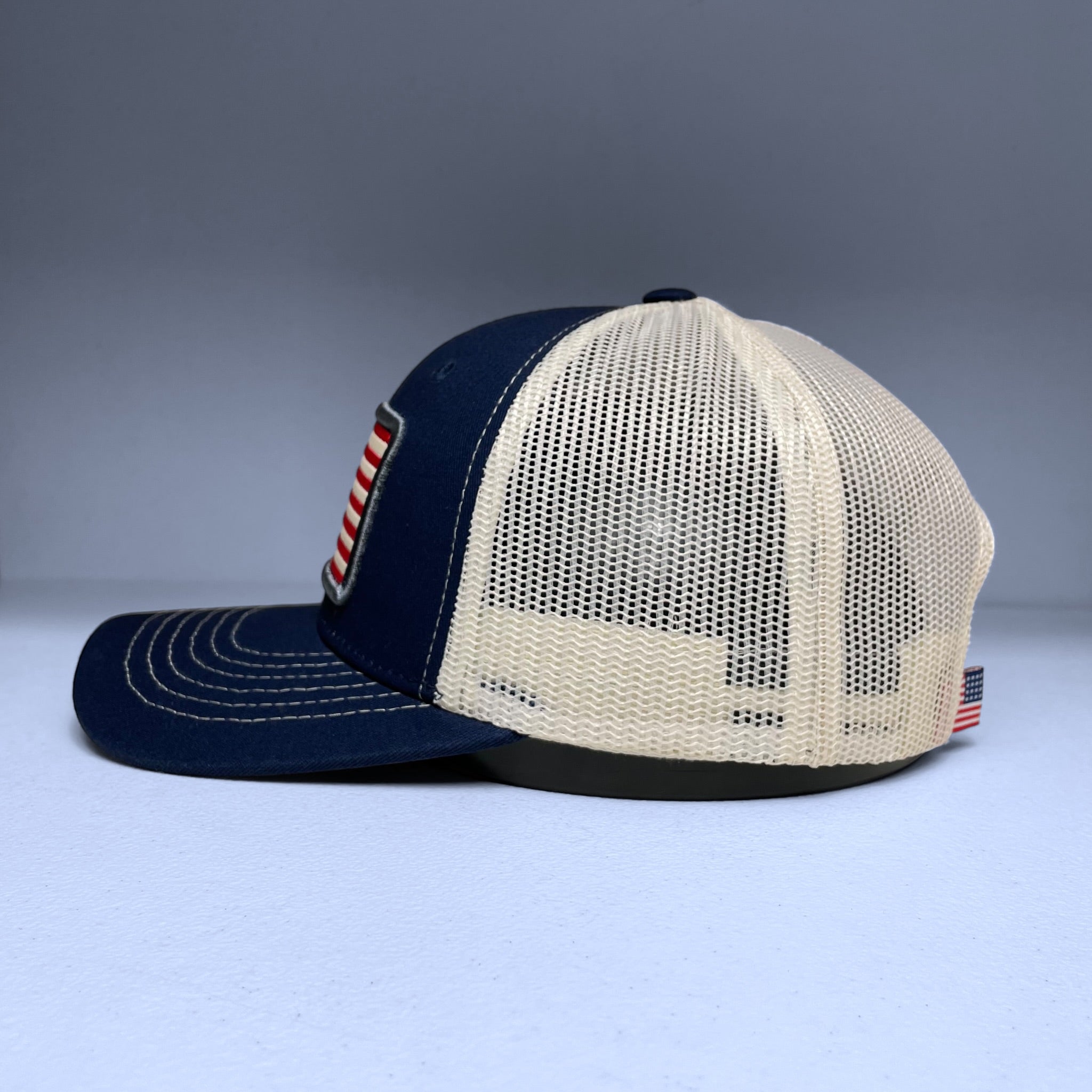 American USA Embroidered Flag Snapback Trucker Hat