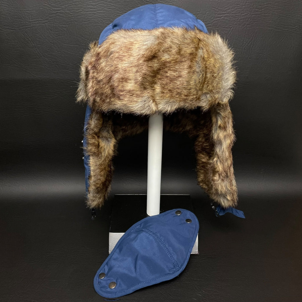 Winter Fur Ear Flap Hat Trapper Chic Russian Trooper Ski Cap Face Mask