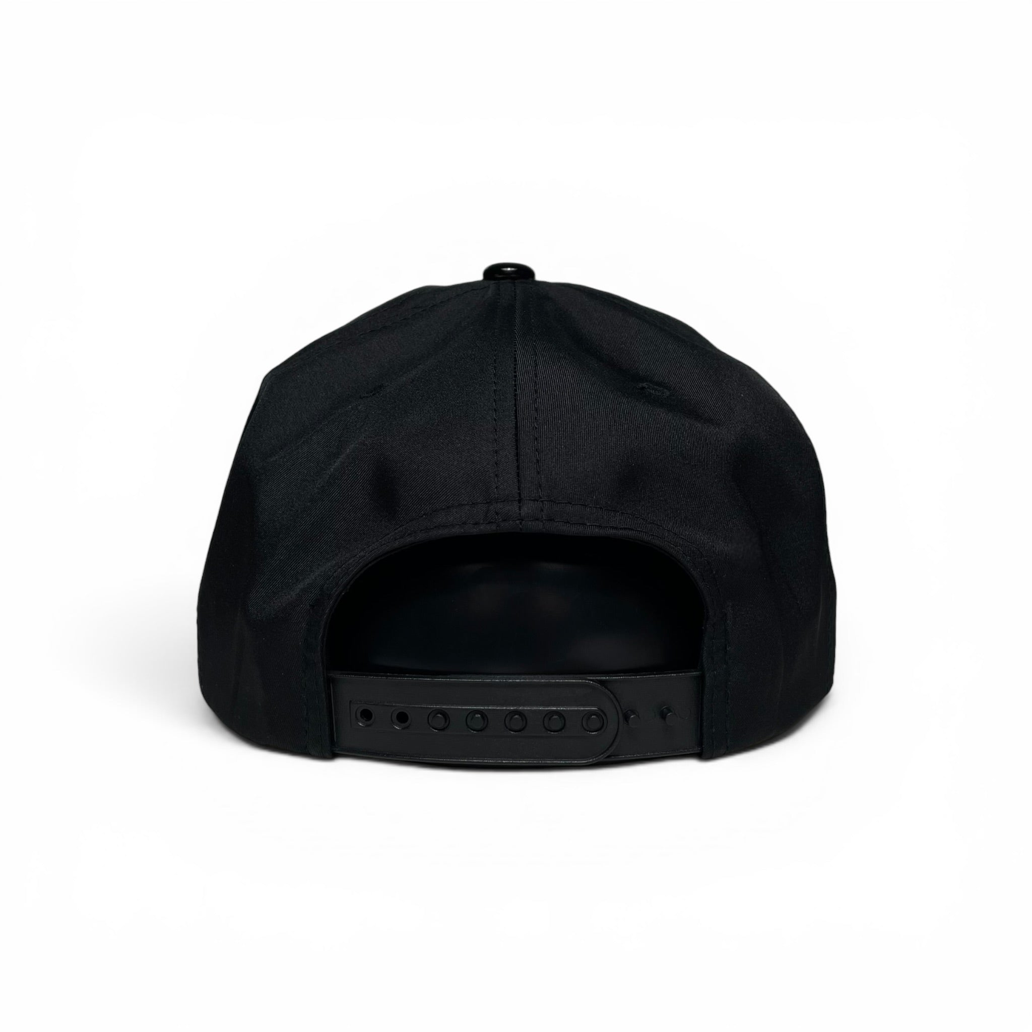 King Crown Snapback Cap, Black, Vinyl Flat Brim, Hip-Hop Style