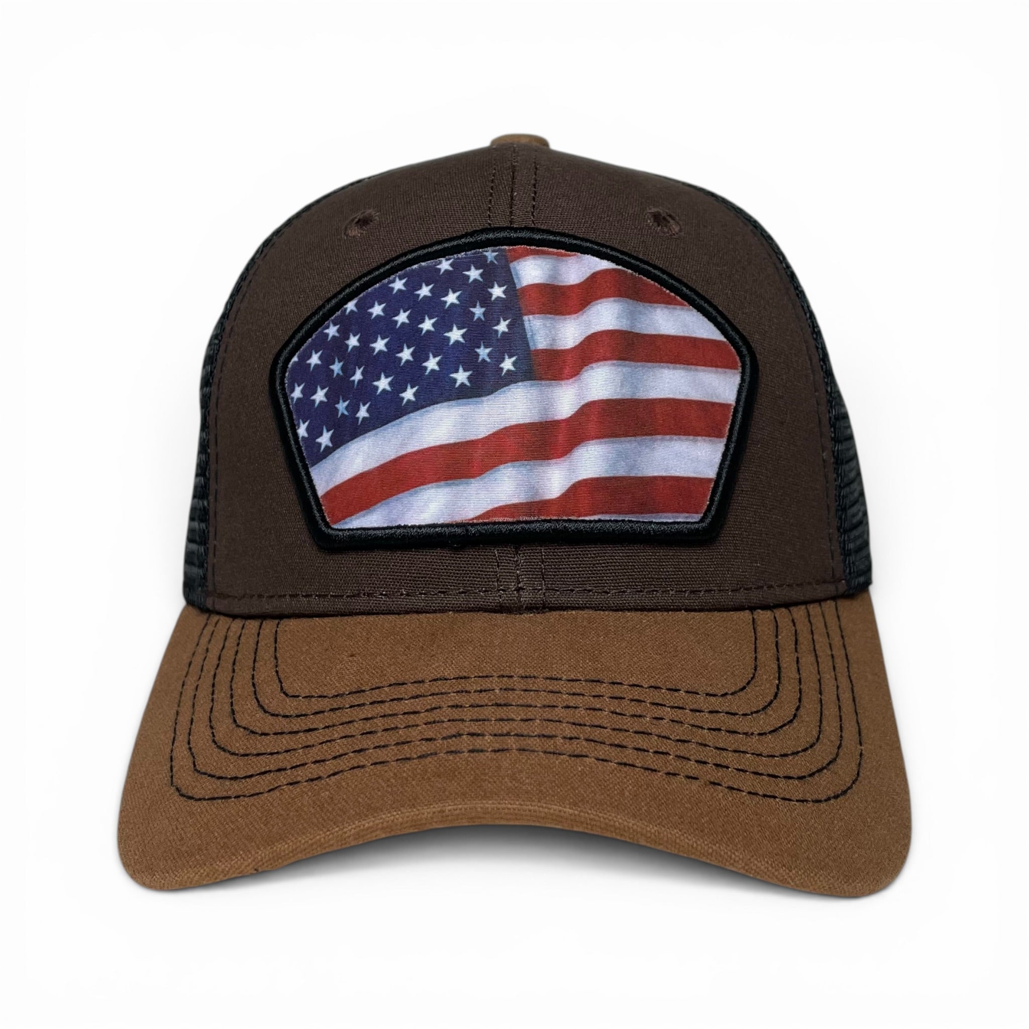 USA Flag Patch Snapback Baseball Cap