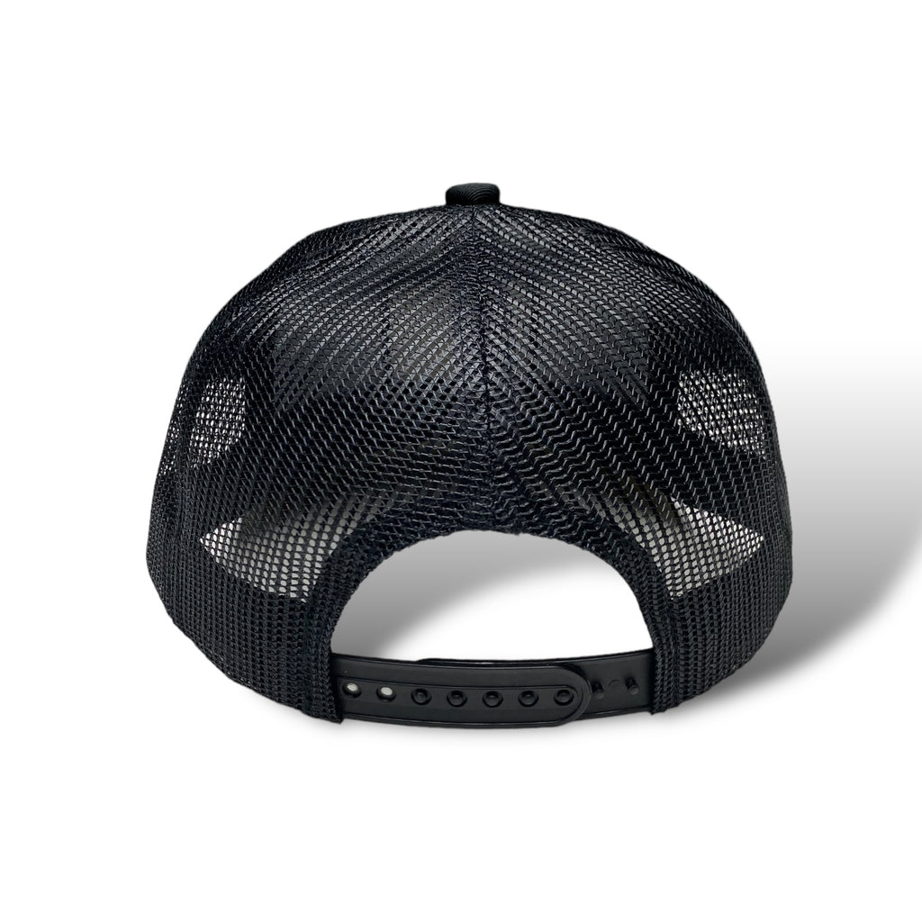 Trucker Cap with 3D PVC Rubber 'Hecho en México' Patch | Black Mesh Snapback Hat