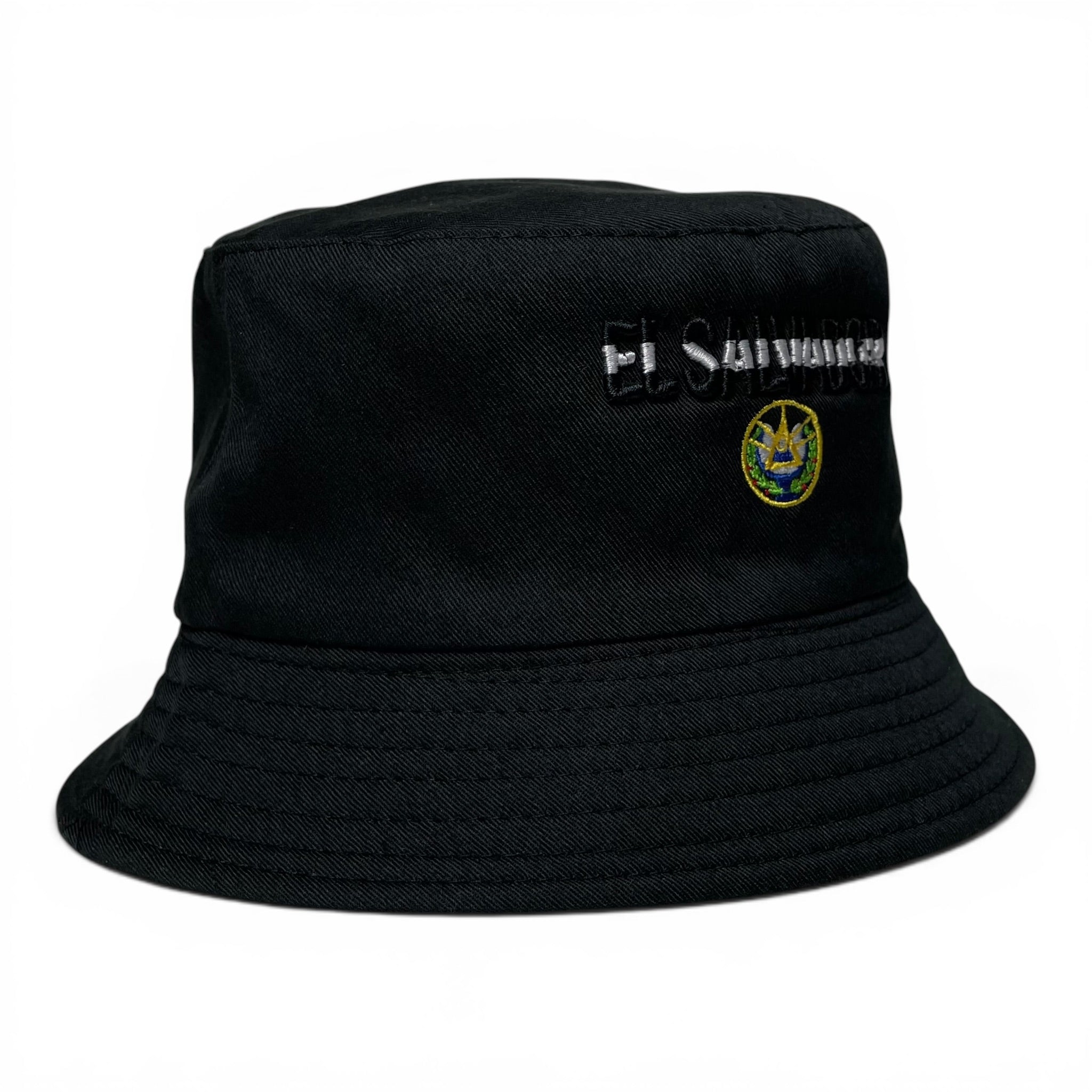 El Salvador Flag Embroidered Bucket Hat, Unisex, Casual Street Style