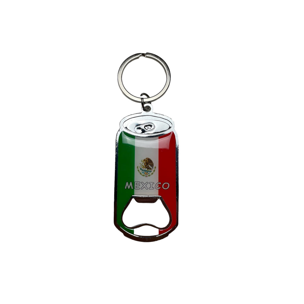 3 Mexico Flag Keychain, Opener | Bandera de Mexico Llavero