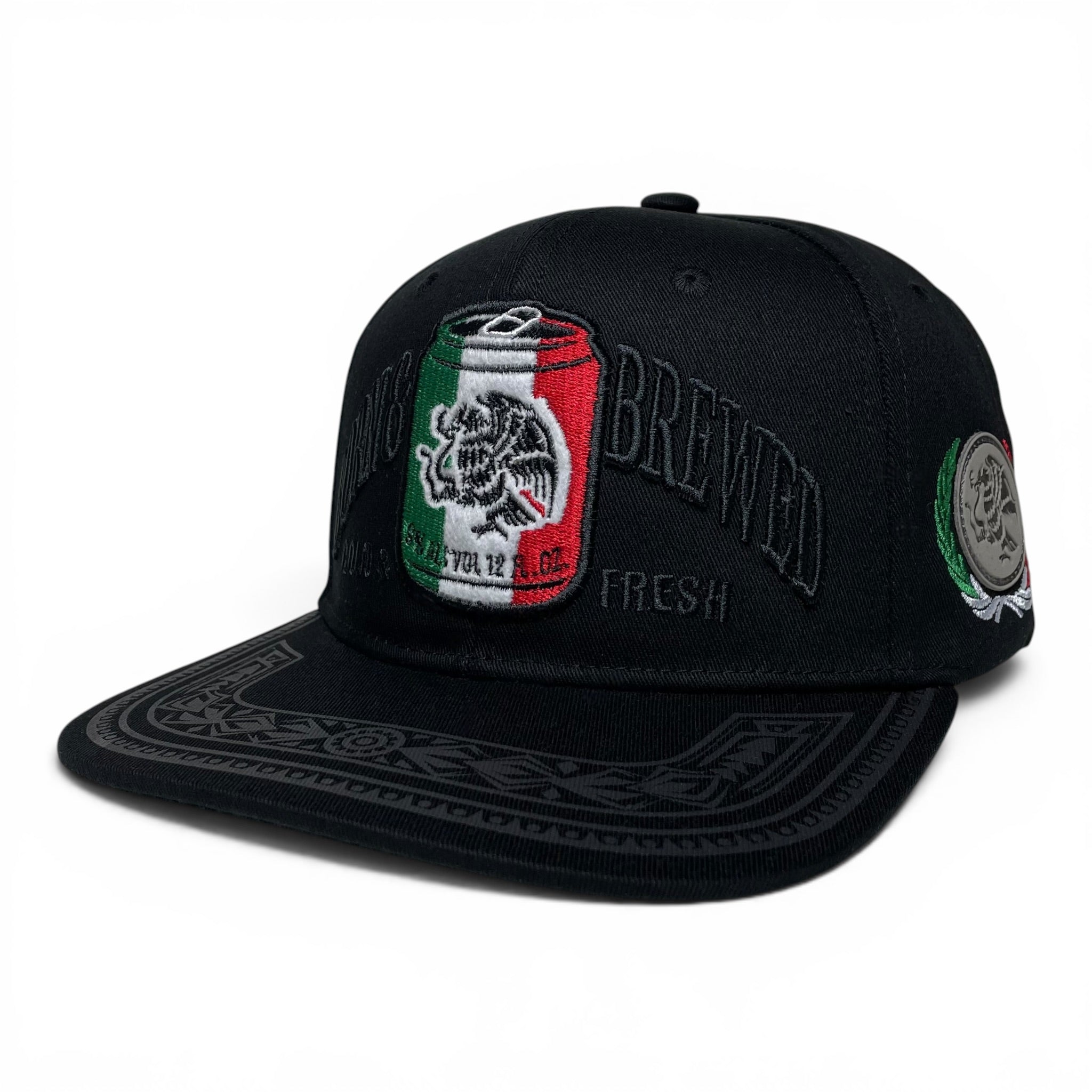 Mexican Beer Eagle 3D Embroidered Snapback Baseball Cap Flat Brim Hat