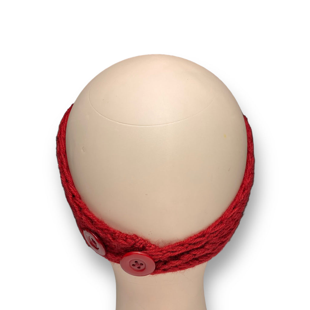 Women's Winter Knit Wool Headband – Ear Warmer Turban Hat - Red