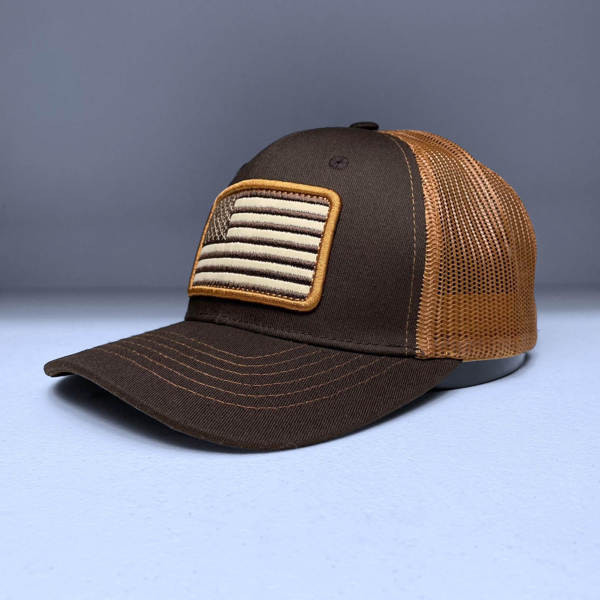 American USA Embroidered Flag Snapback Trucker Hat