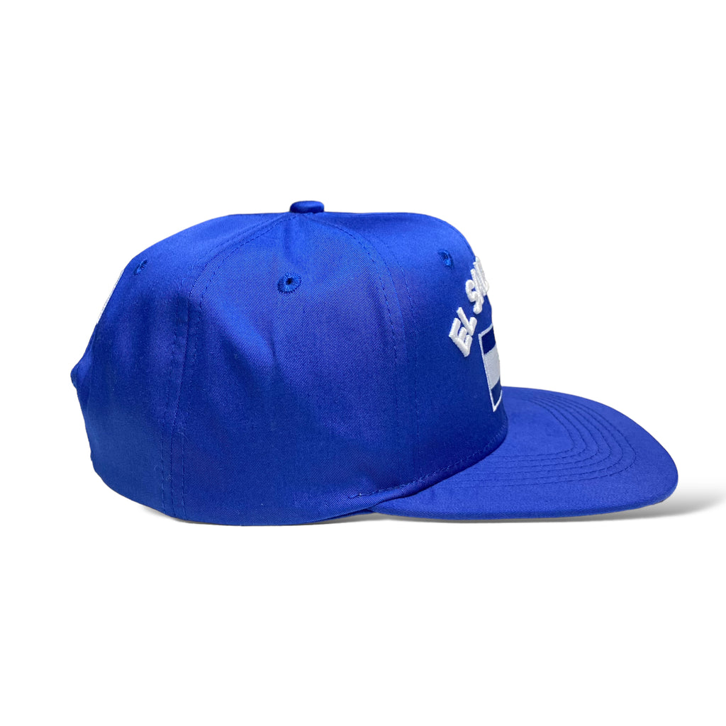 El Salvador Flag Embroidered Flat Brim Snapback Cap - Patriotic Salvadoran Hat