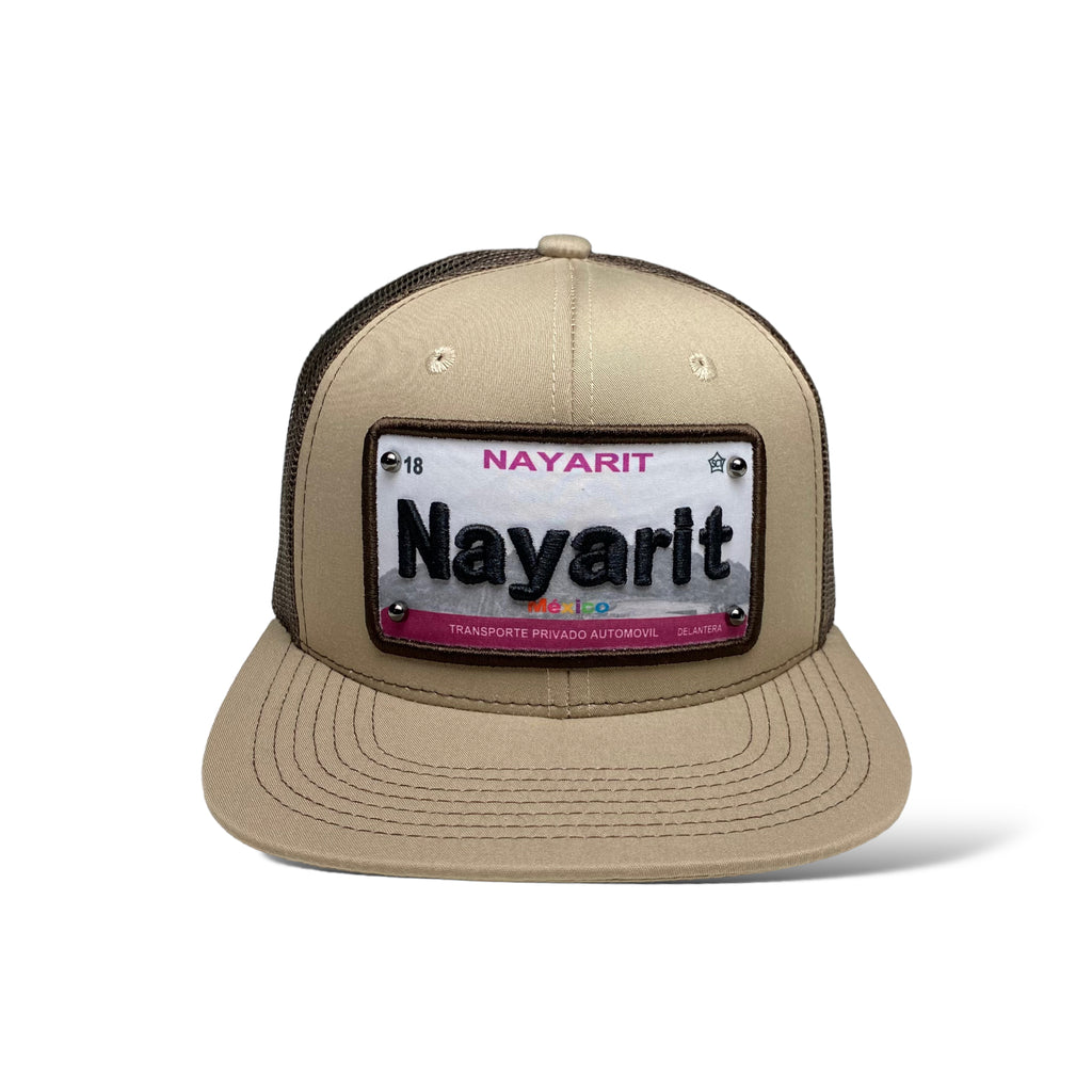 MEXICO Hat Nayarit Auto License Plate Snapback Mesh Flat Bill Baseball Cap