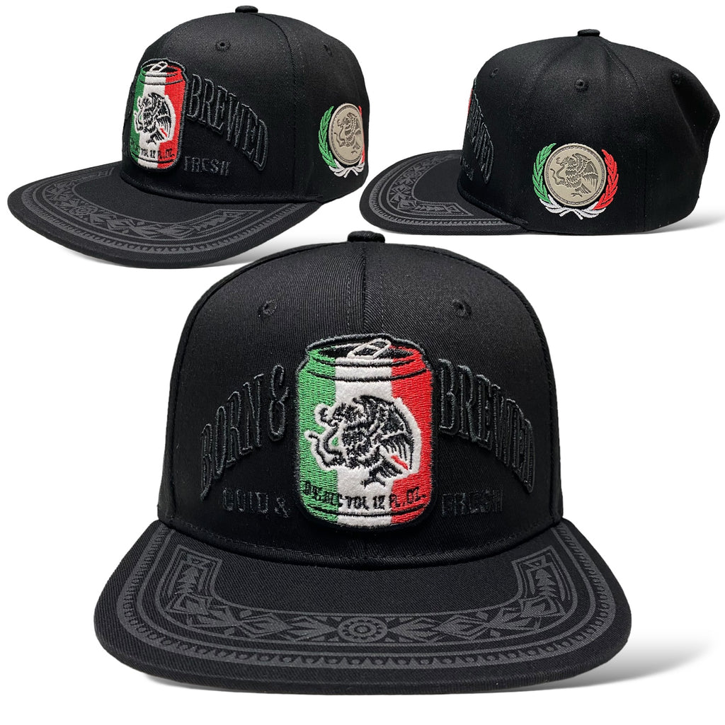 3D Embroidered Mexico Flat Brim Baseball Cap