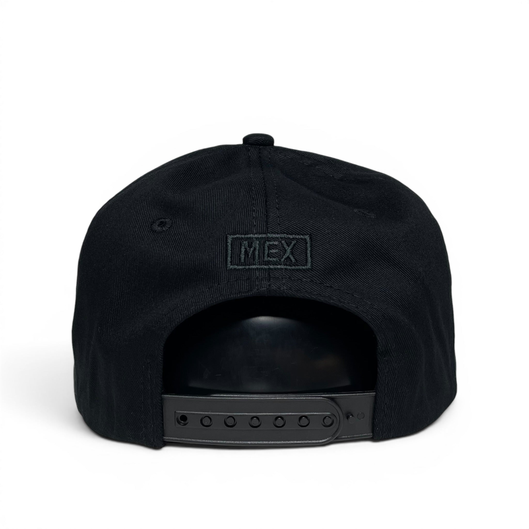 Hecho en Mexico Golden Mexican Eagle Rubber Patch Snapback Cap – Black