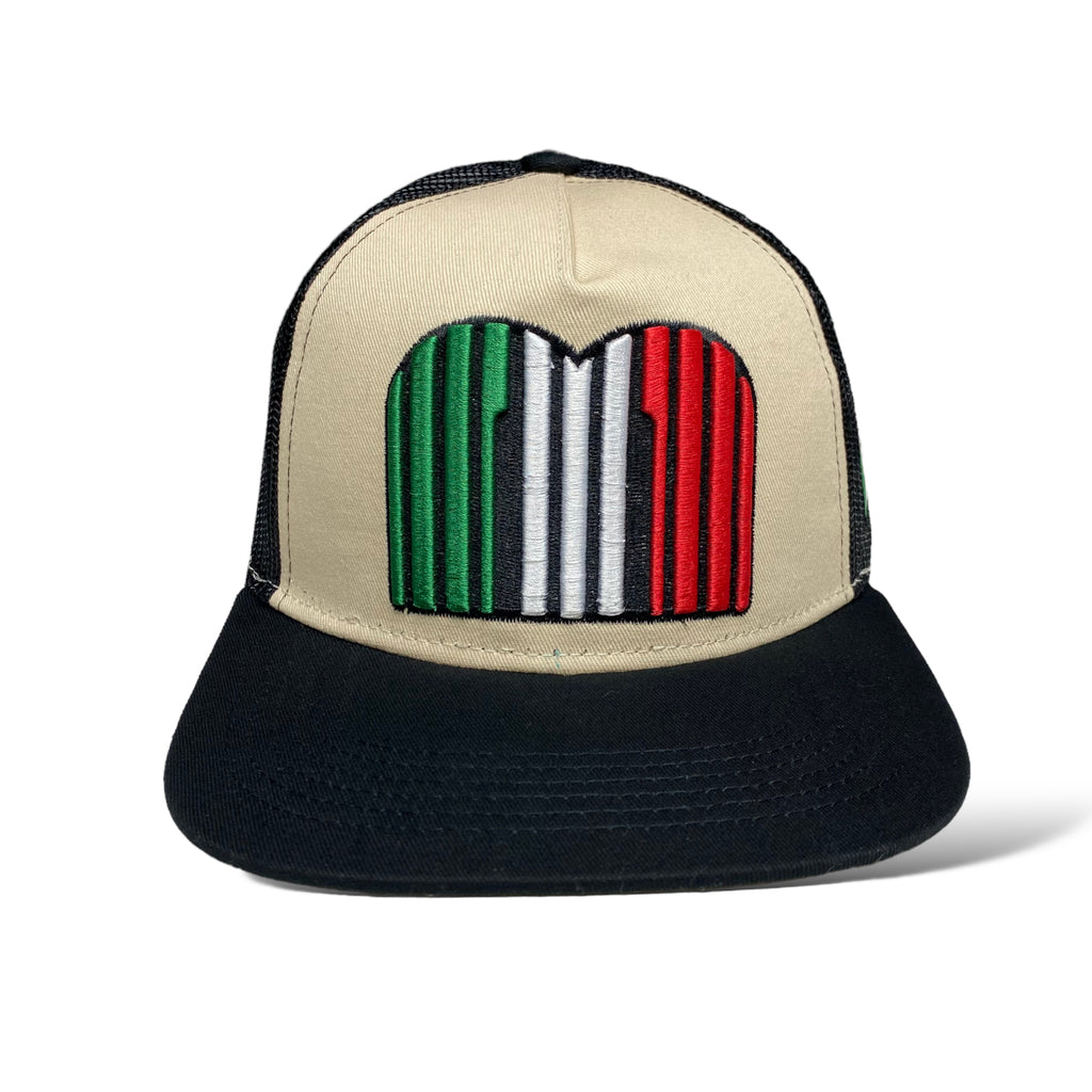 Mexico Embroidered Mesh Snapback Cap - Patriotic Trucker Mexican Hat