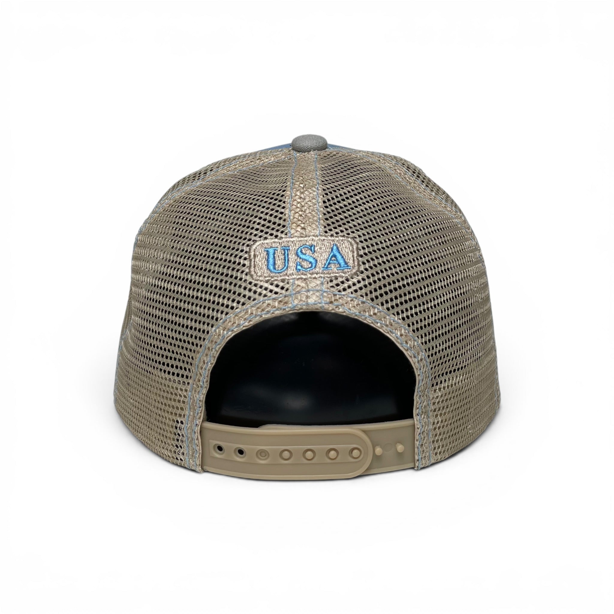 American Eagle United States Flag Patch Snapback Baseball Cap, Mesh Back