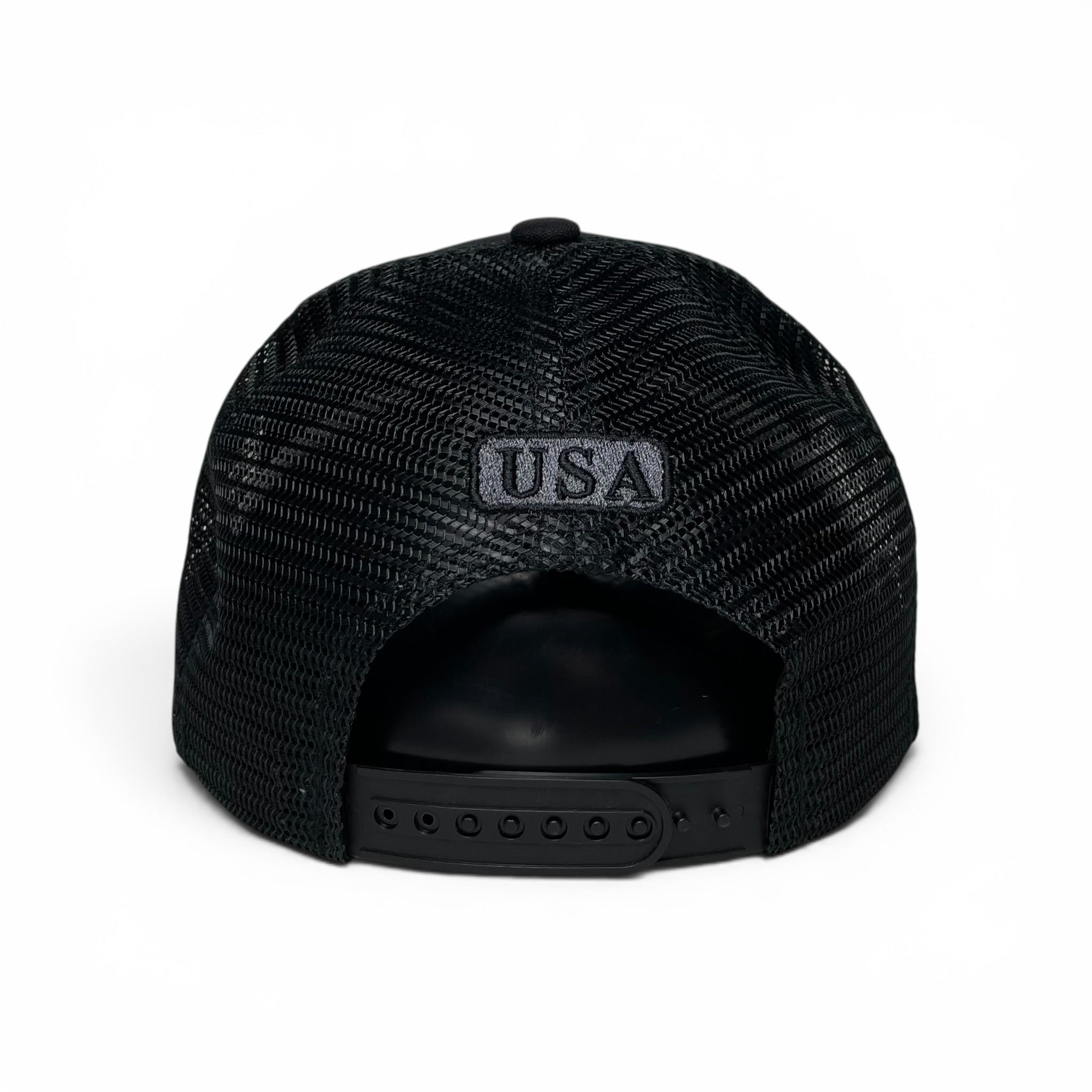 American Flag Patch Trucker Snapback Hat