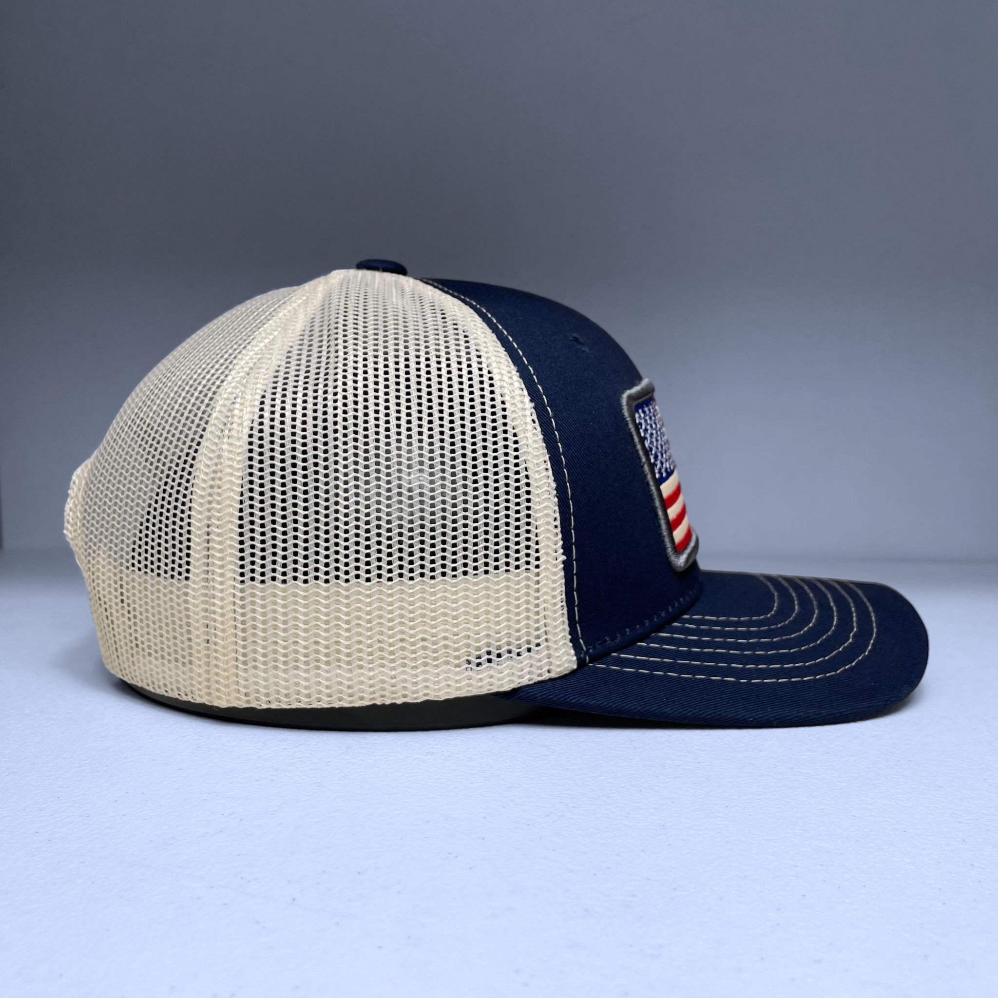 American USA Embroidered Flag Snapback Trucker Hat
