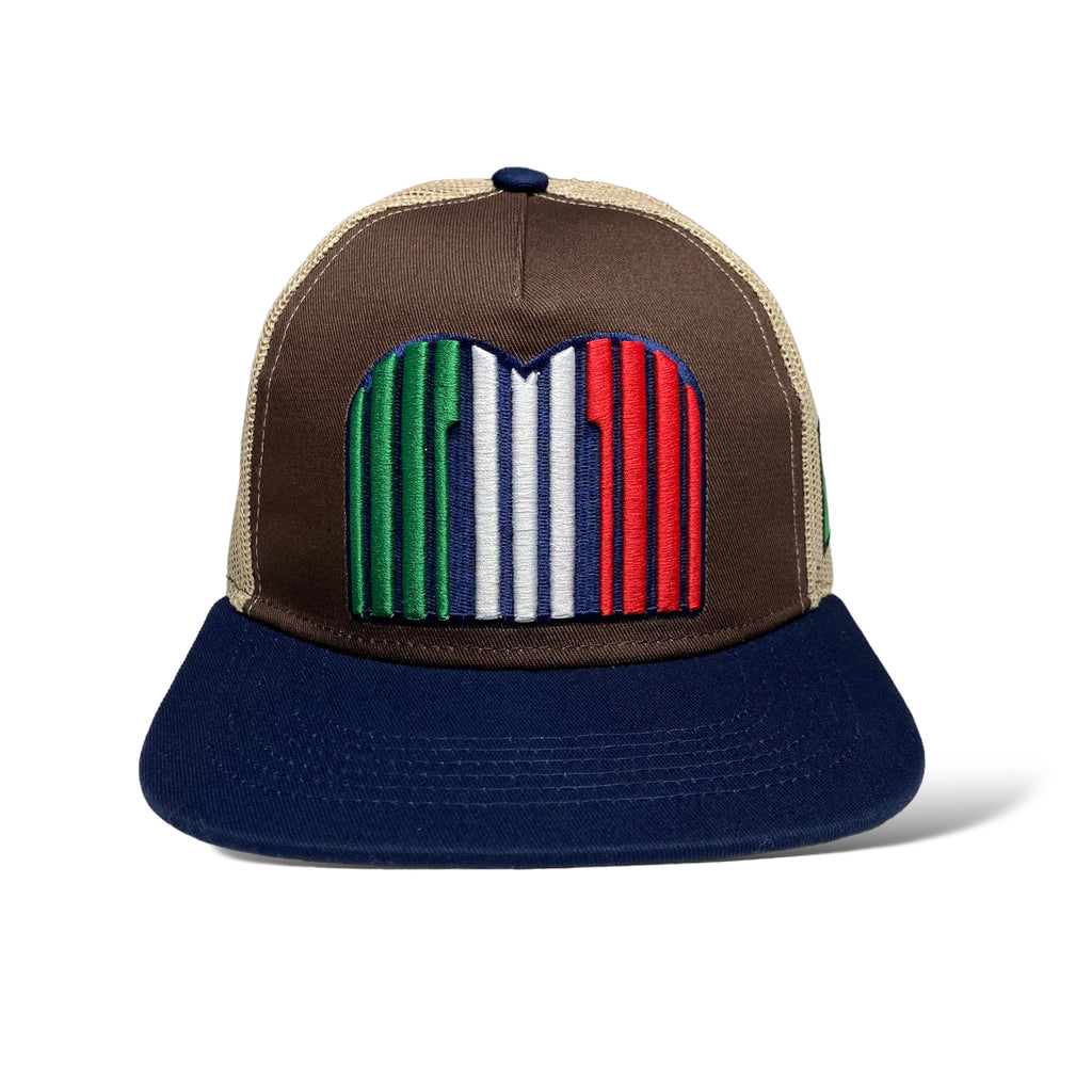 Mexico Embroidered Mesh Snapback Cap - Patriotic Trucker Mexican Hat