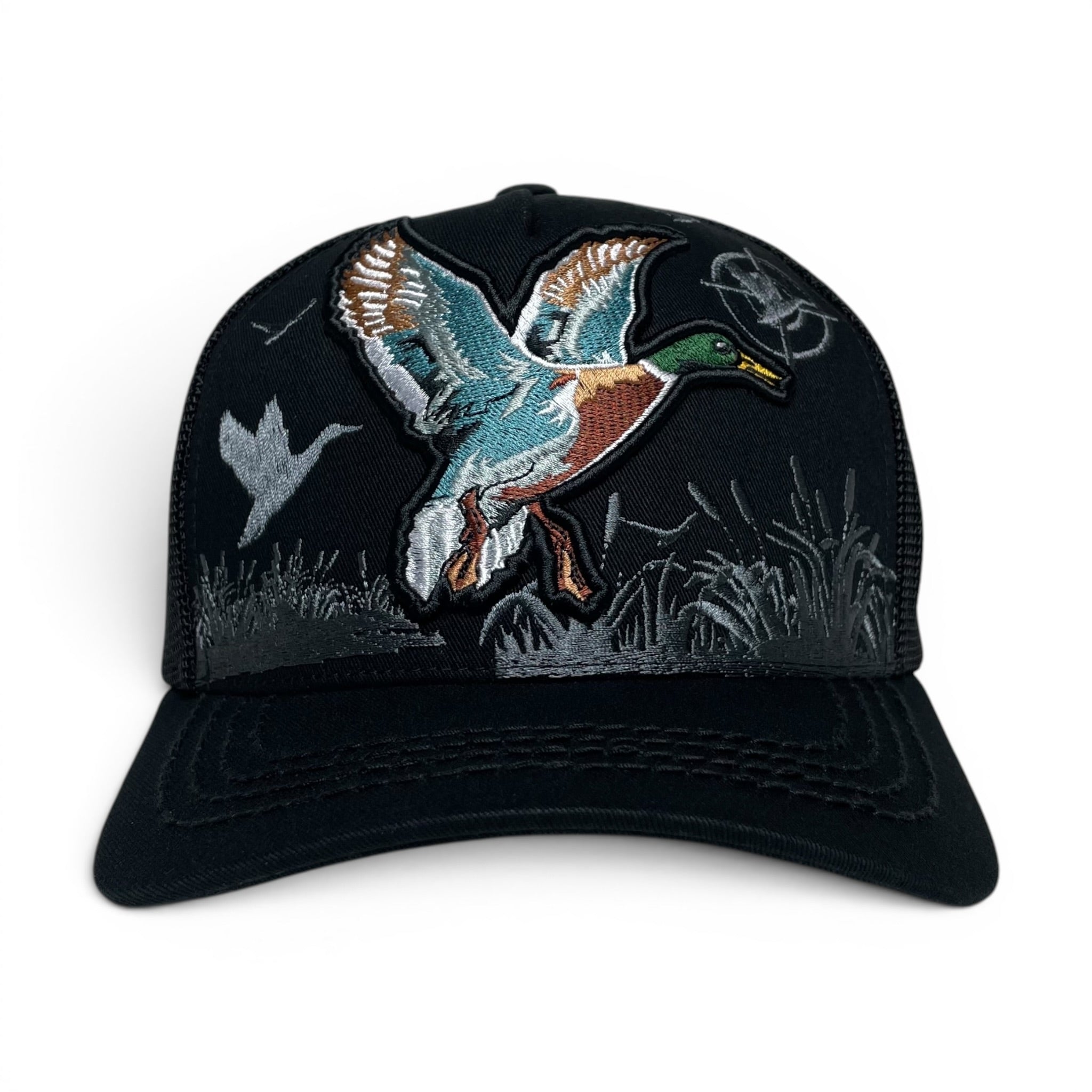 Hunter Style Duck 3D Embroidered Baseball Cap, Curved Brim, Snapback