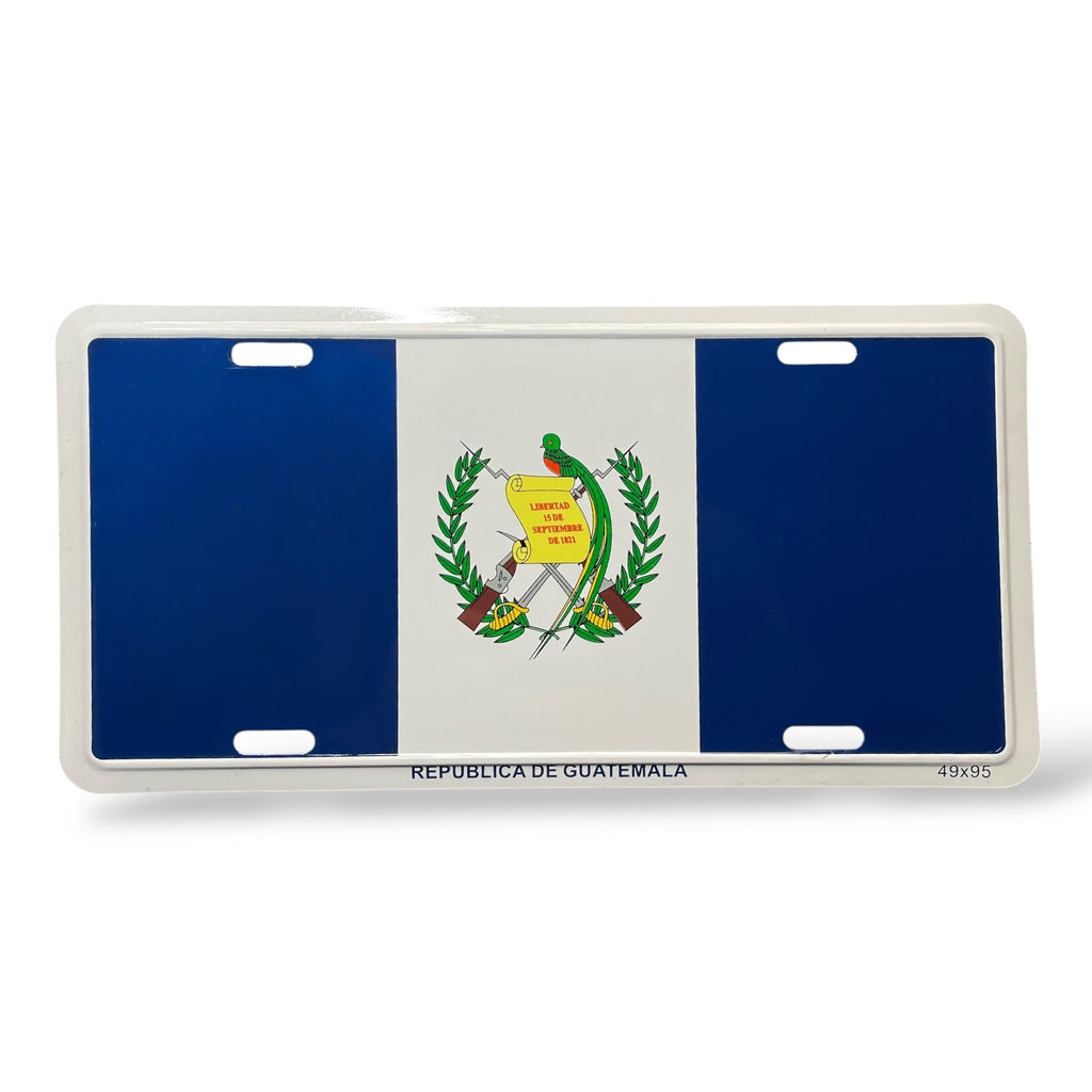 Guatemala Flag 6"x12" Aluminum License Plate Sign