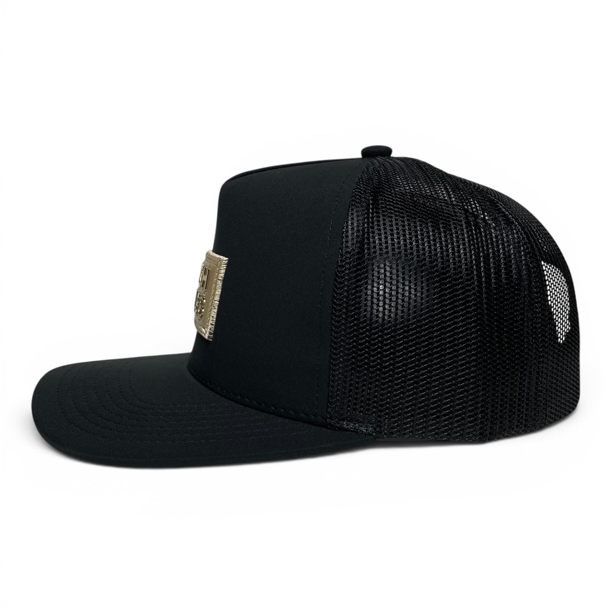 Cash Rules Money Dollar Sign Golden Patch Mesh Back Snapback Cap
